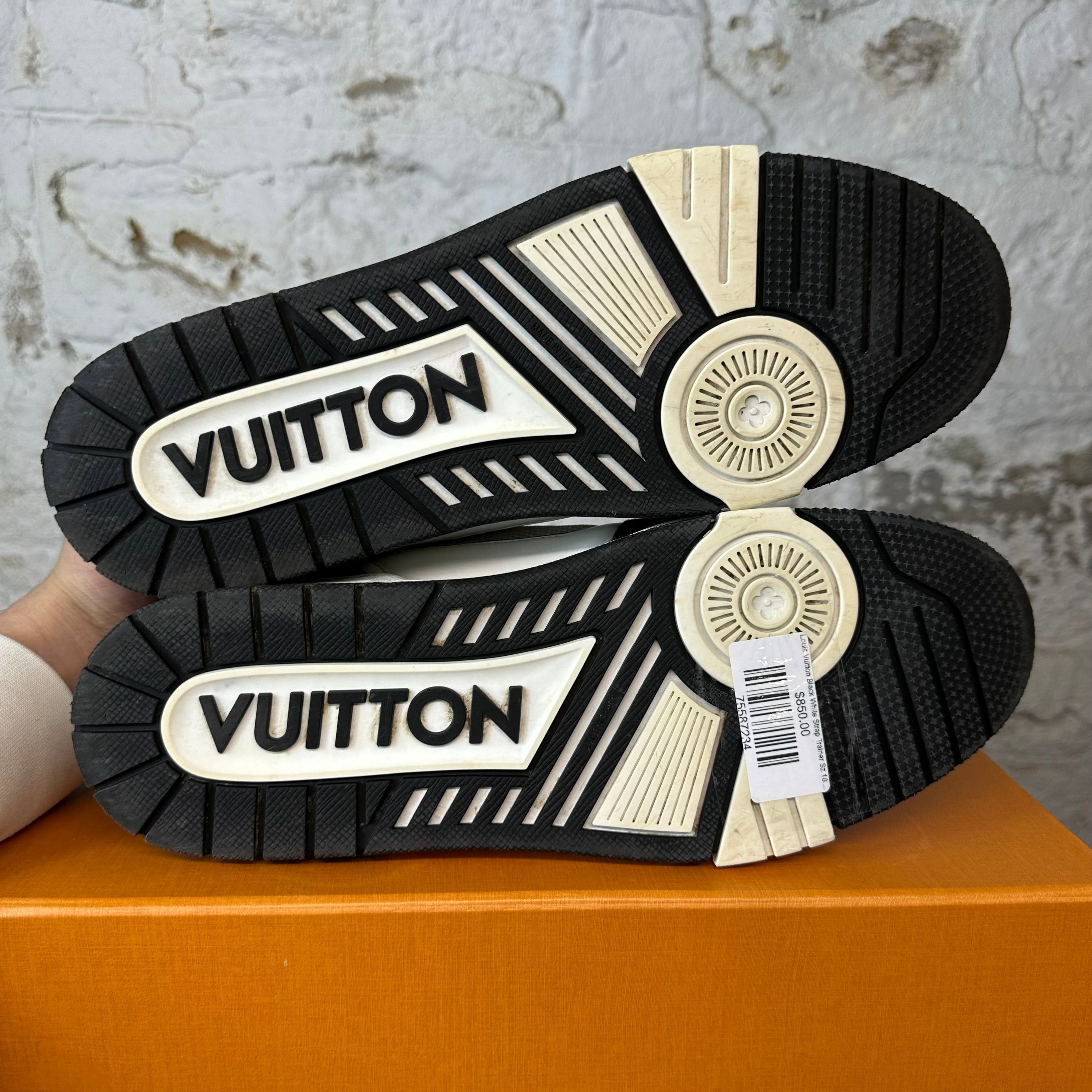 Louis Vuitton Louis Vuitton Black White Strap Trainer Sz 10.5 (9LV) Size US 10.5 / EU 43-44 - 5 Thumbnail