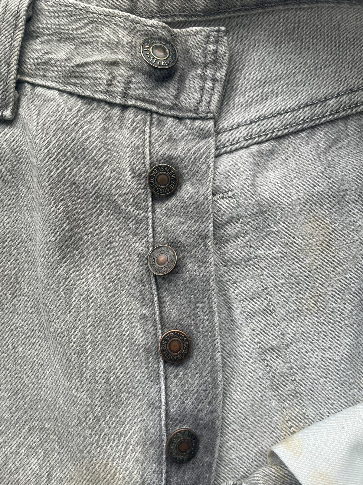 Levi's Vintage 1991 Levis 501 e Grey Faded Denim Size US 32 / EU 48 - 19 Thumbnail