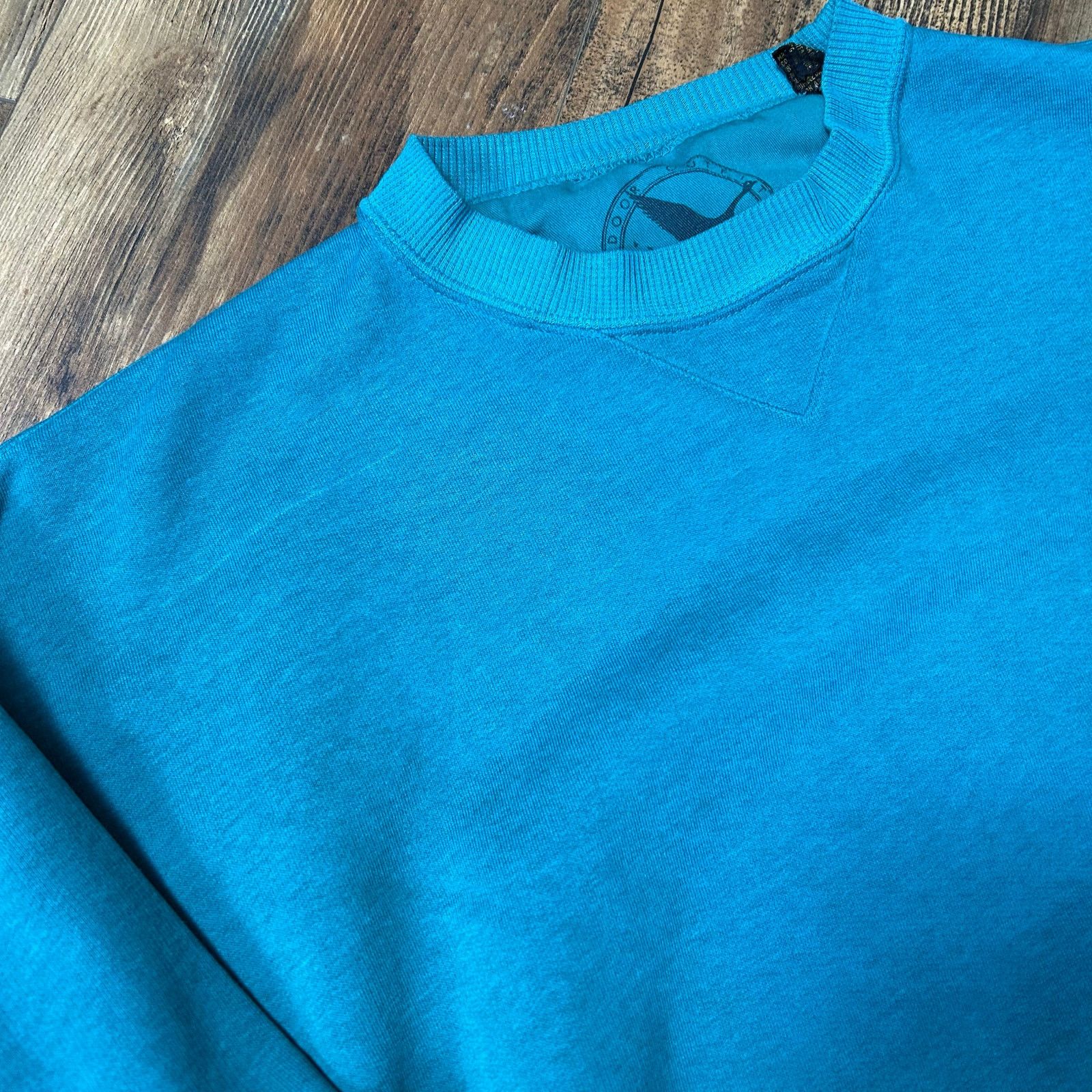 Eddie Bauer × Vintage 90s Vintage Eddie Bauer Crewneck Sweatshirt Teal Medium Size US M / EU 48-50 / 2 - 4 Thumbnail