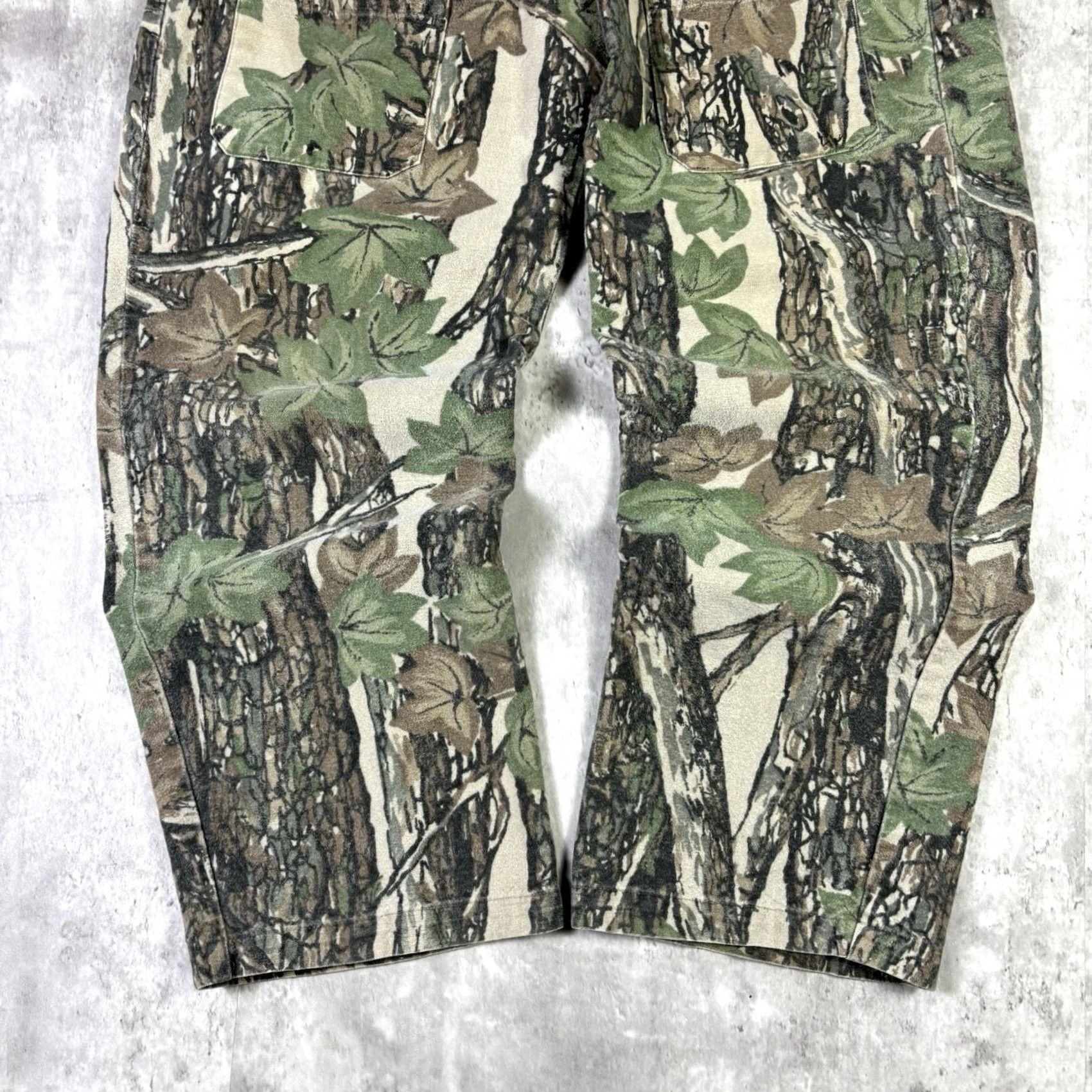 AMO VINTAGE Camo Pants RealTree Cotton Camouflage Utility Straight Leg 36x30 Wrangler ProGear Canvas Cargo 90s Mens Size US 36 / EU 52 - 3 Thumbnail