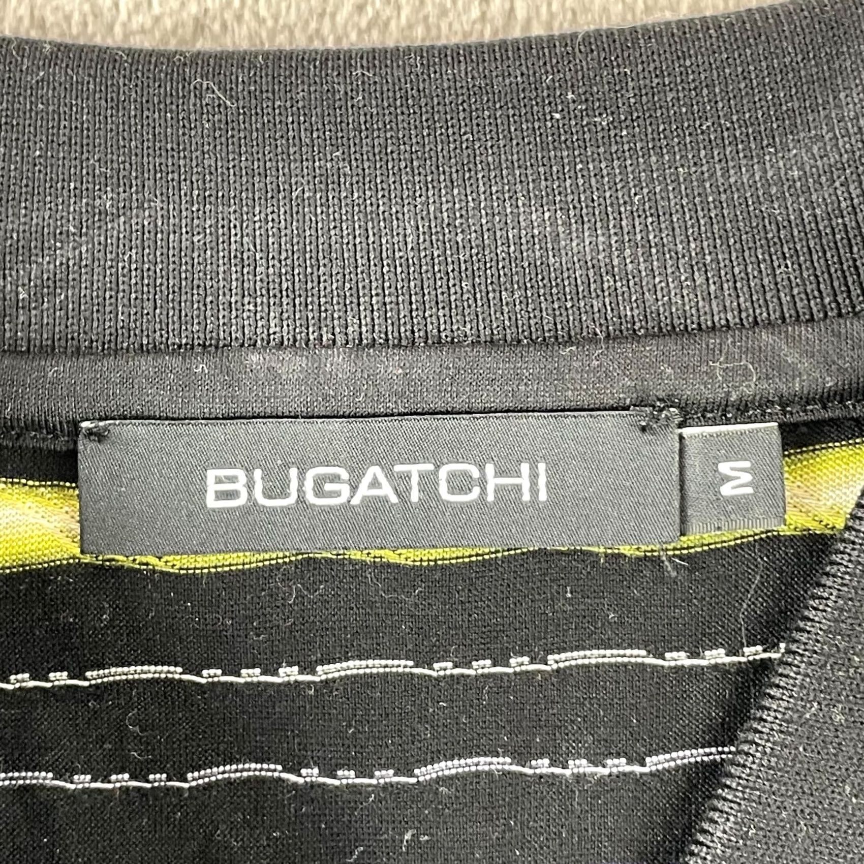 BUGATCHI BUGATCHI Polo Shirt Men Medium Black Multi Striped Mercerized Cotton SS NWT 29 Size US M / EU 48-50 / 2 - 2 Thumbnail
