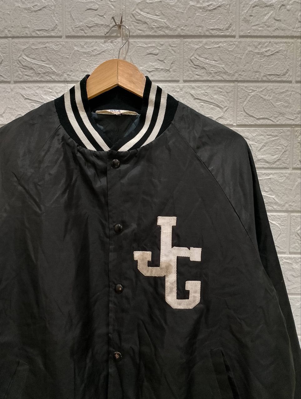 Vintage Vintage 80s WEST ARK JG Satin Baseball Bomber Jacket Size US XXL / EU 58 / 5 - 3 Thumbnail