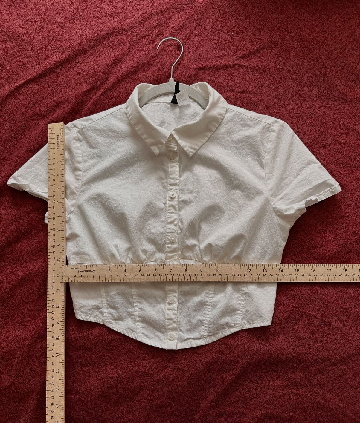 H&M Corset Style Button Up Crop Top Size S / US 4 / IT 40 - 2 Thumbnail