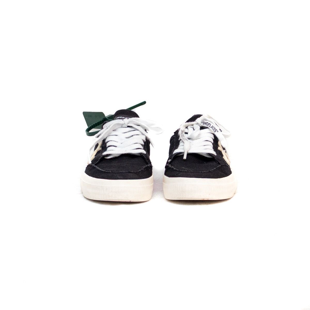 Off-White × Virgil Abloh Off-White Womens Vulcanized Low Top Sneakers BlackWhite US 8 Size US 8 / IT 38 - 4 Thumbnail