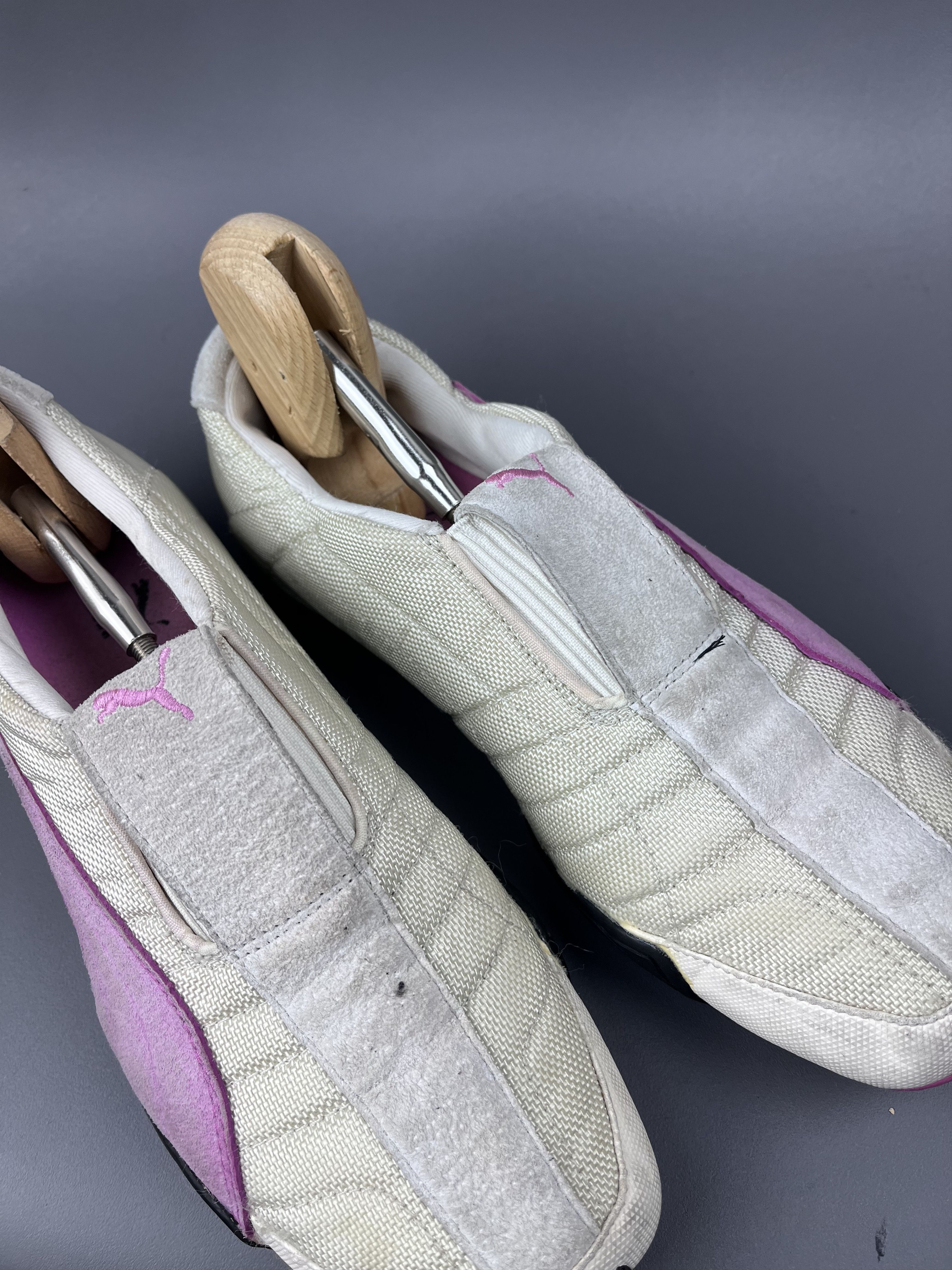 Puma Puma Slip-On Racing Shoes White Pink Low Profile Rare 40 siz Size US 7 / EU 40 - 9 Thumbnail