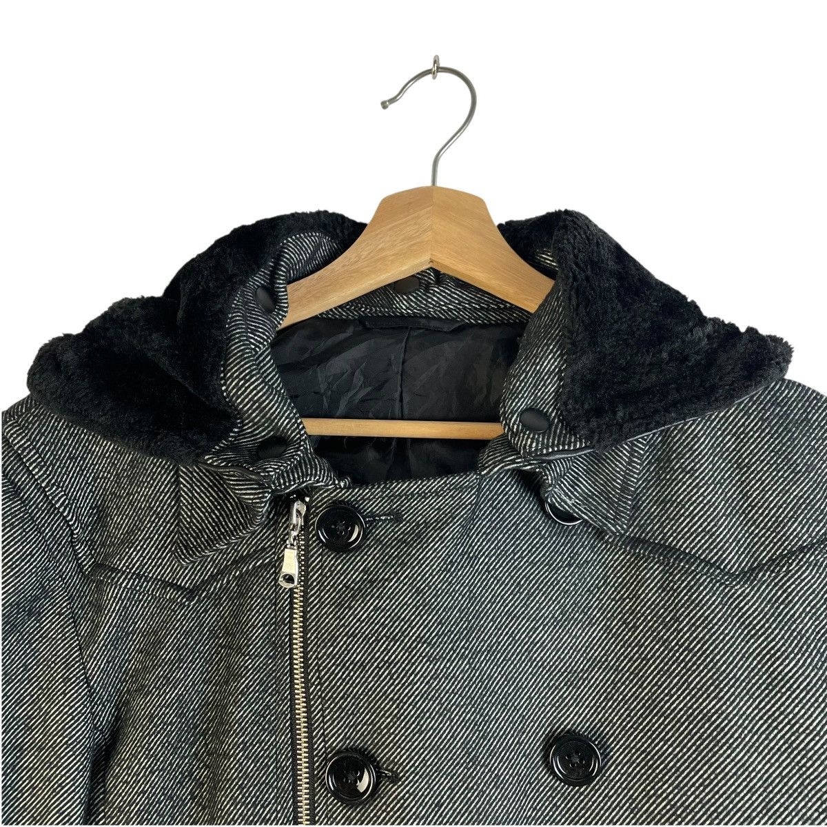 Isamu Katayama Backlash 🇯🇵 SEMANTIC DESIGN DETACHABLE FUR HOODIE PUNK GOTHIC JACKET Size US L / EU 52-54 / 3 - 14 Thumbnail