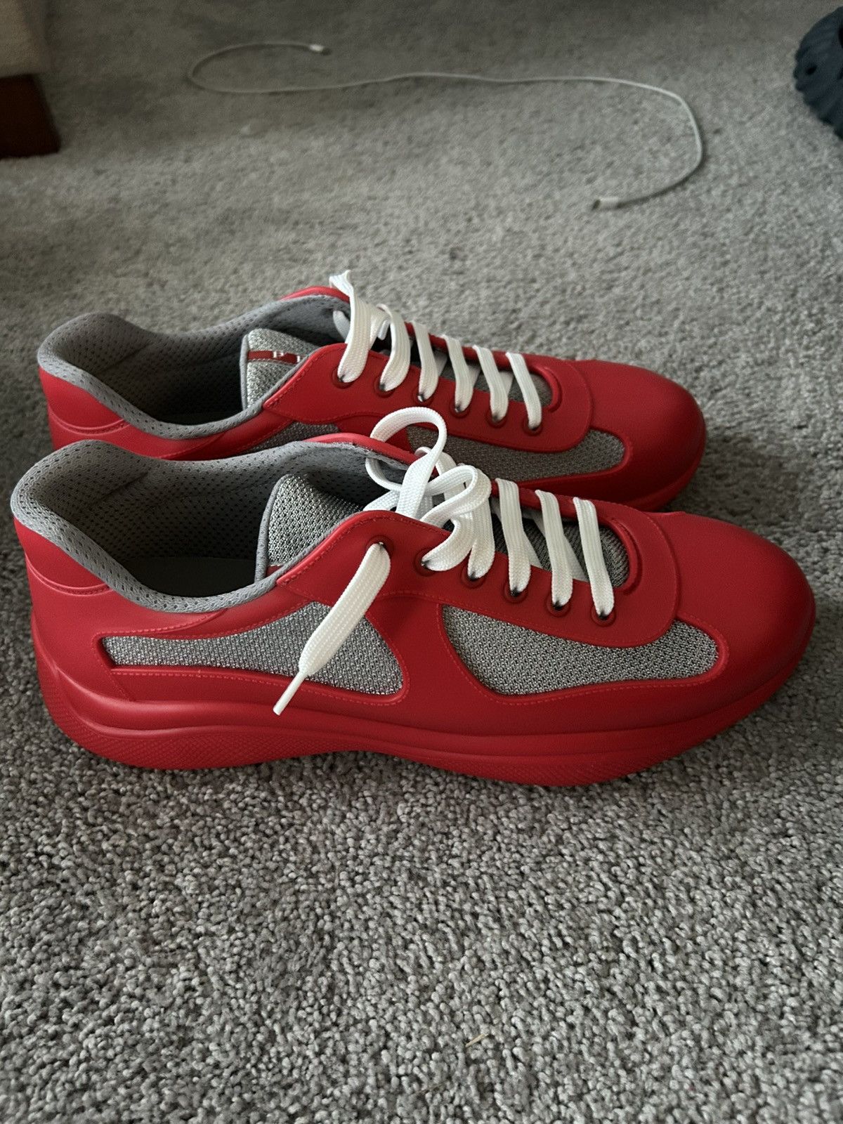 Prada American Cup Soft Rubber And Bike Fabric Sneakers Size US 12 / EU 45 - 7 Thumbnail