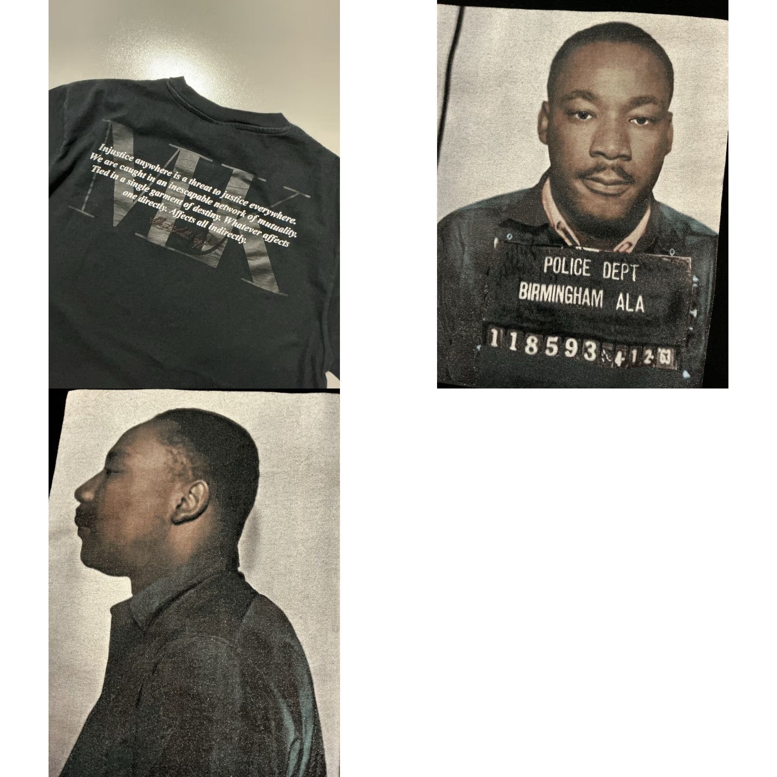 Palace Shoe Palace Shirt Men Large Black Martin Luther King Jr Injustice Anywhere Is A Threat Graphic T-Shirt Size US L / EU 52-54 / 3 - 8 Thumbnail