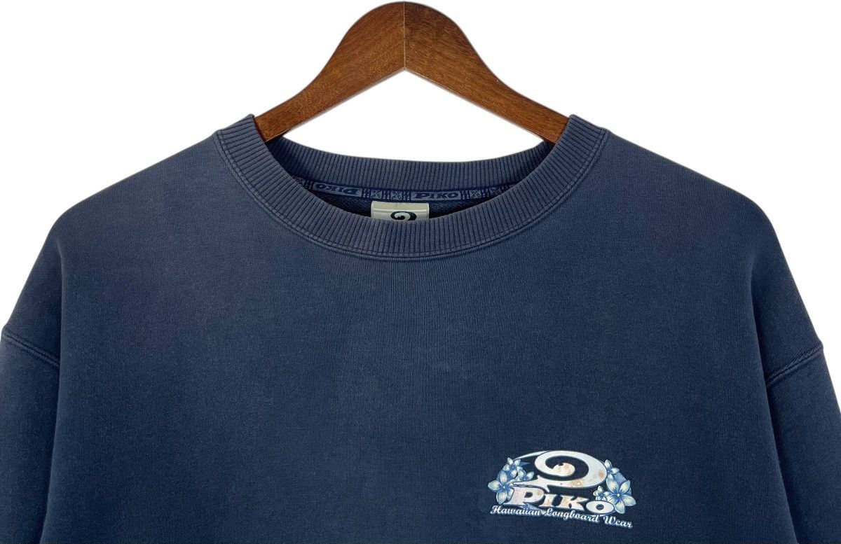 Quiksilver 90s Vintage Piko Longboard Skate Surf Crew Neck Size US L / EU 52-54 / 3 - 3 Thumbnail