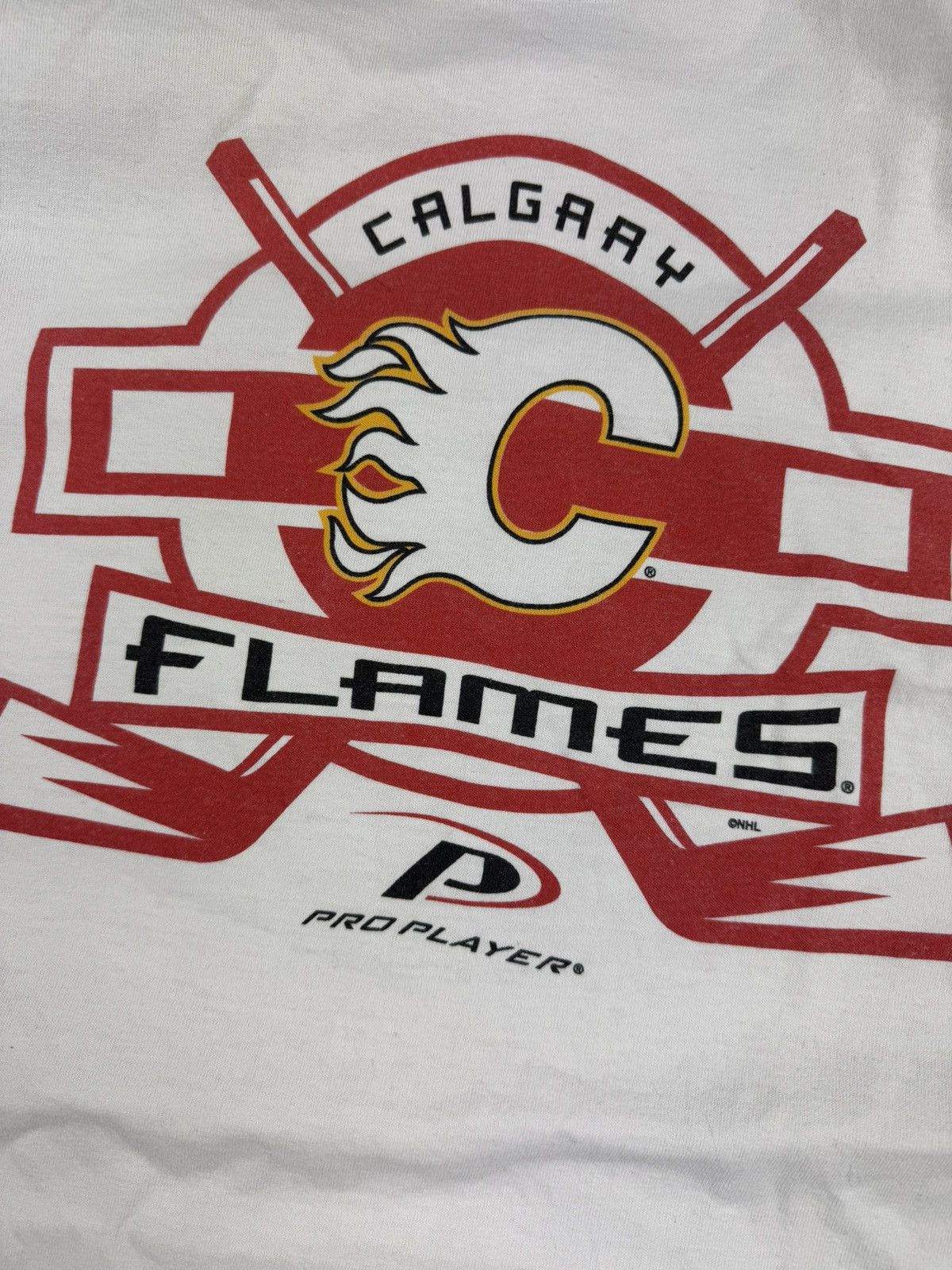 Pro Player Vintage 90s Calgary Flames hockey pro player graphic tee Size US XL / EU 56 / 4 - 5 Thumbnail