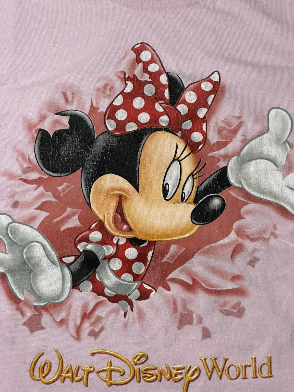 Disney Vintage Y2K Minnie Mouse Walt Disney World pink Tshirt Size US L / EU 52-54 / 3 - 4 Thumbnail