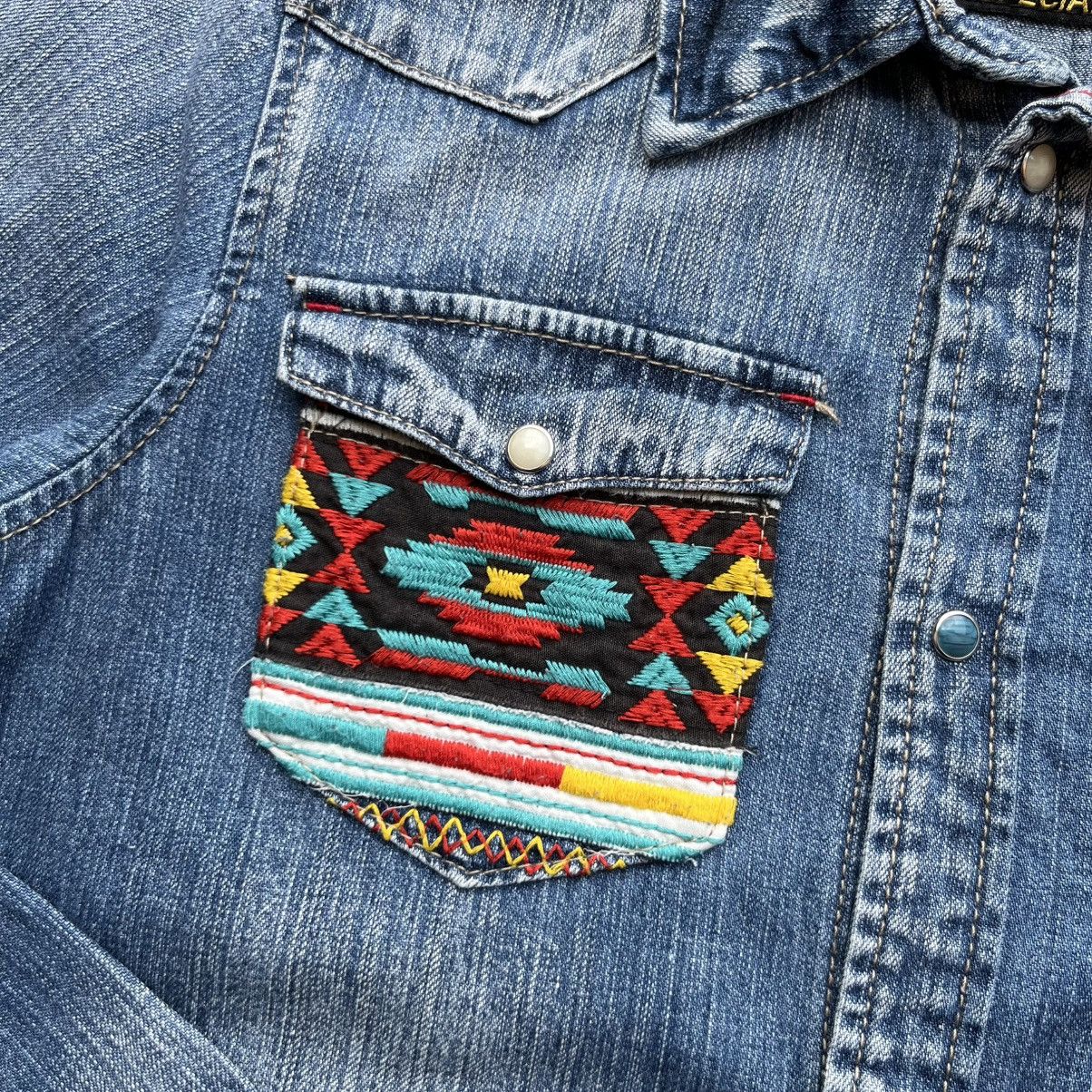 Japanese Brand JUNK STORE WESTERN DENIM VINTAGE BUTTON UPS Size M / US 6-8 / IT 42-44 - 4 Thumbnail