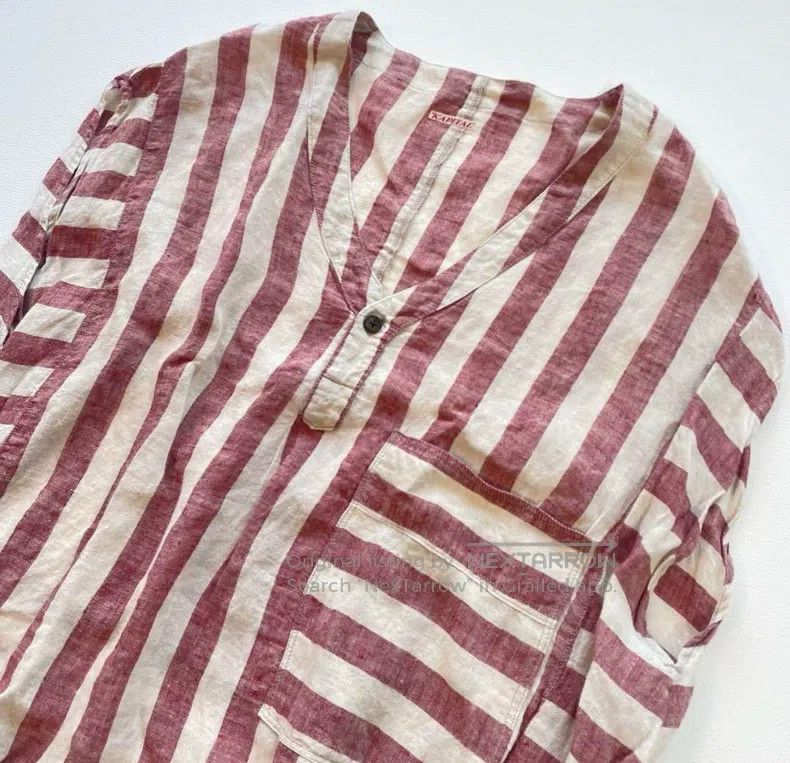 Kapital Kapital Striped linen lace-ups vest blouse Size S / US 4 / IT 40 - 2 Thumbnail
