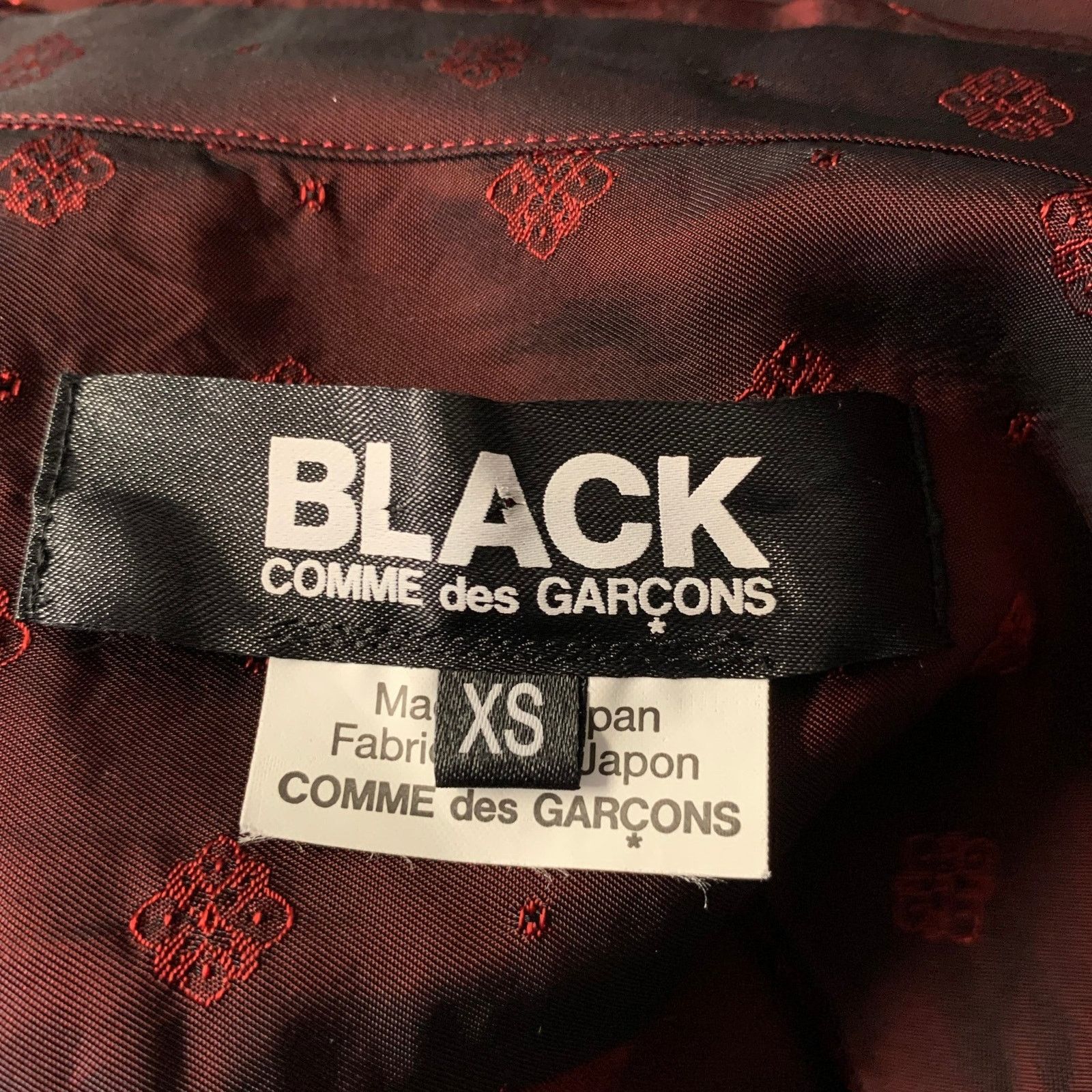 Comme des Garcons COMME des GARCONS XS Burgundy Red Cupra Long Sleeve Shirt Size US XS / EU 42 / 0 - 5 Thumbnail