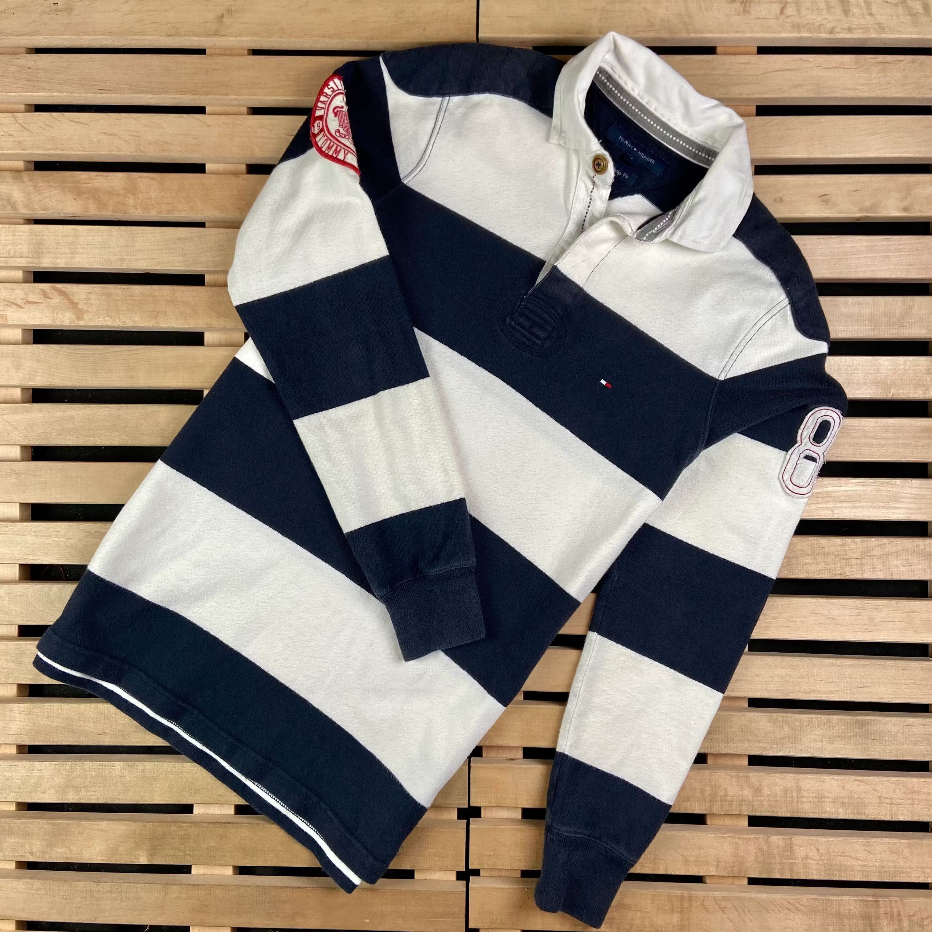 Tommy Hilfiger × Vintage Mens Rugby Sweatshirt Tommy Hilfiger Vintage Size S Size US S / EU 44-46 / 1 - 1 Thumbnail