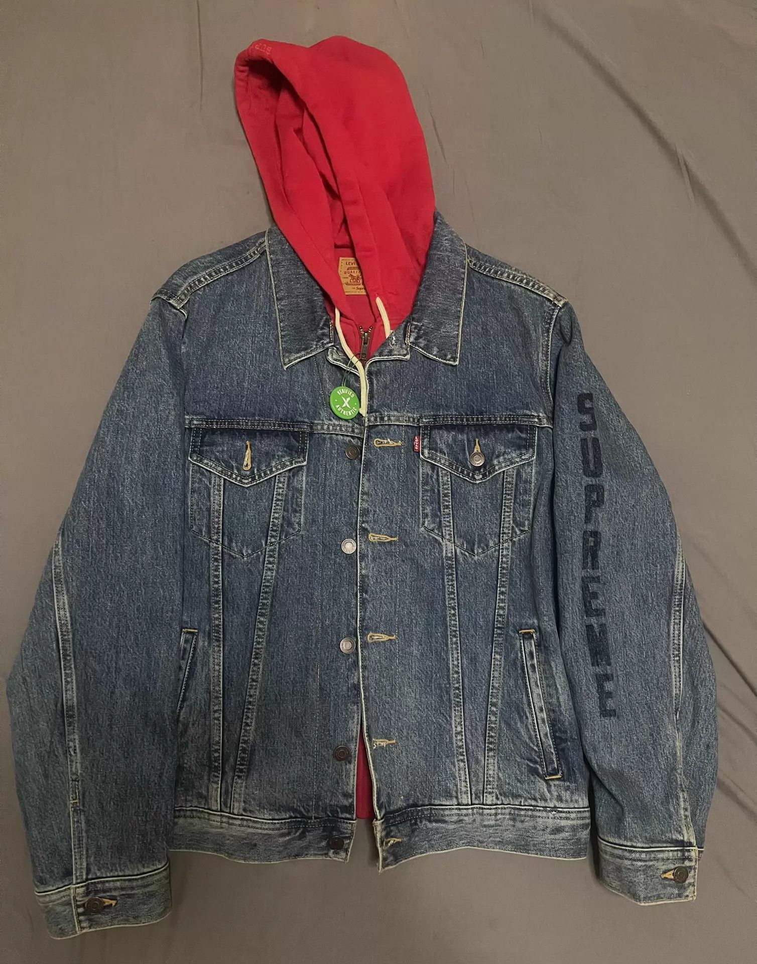 Levi's × Supreme Large Supreme Levi's Leopard Denim Jacket | Grailed