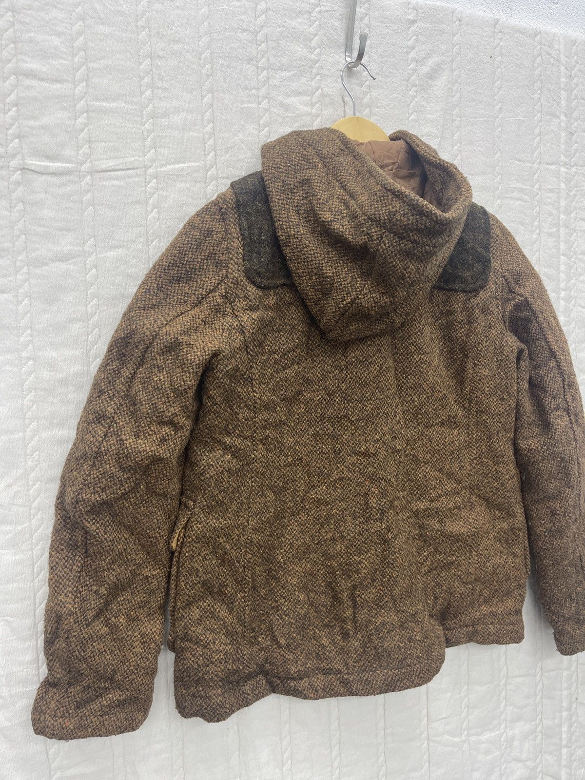 Harris Tweed × Vintage HARRIS TWEED WOOL DOWN JACKET Size L / US 10 / IT 46 - 5 Thumbnail