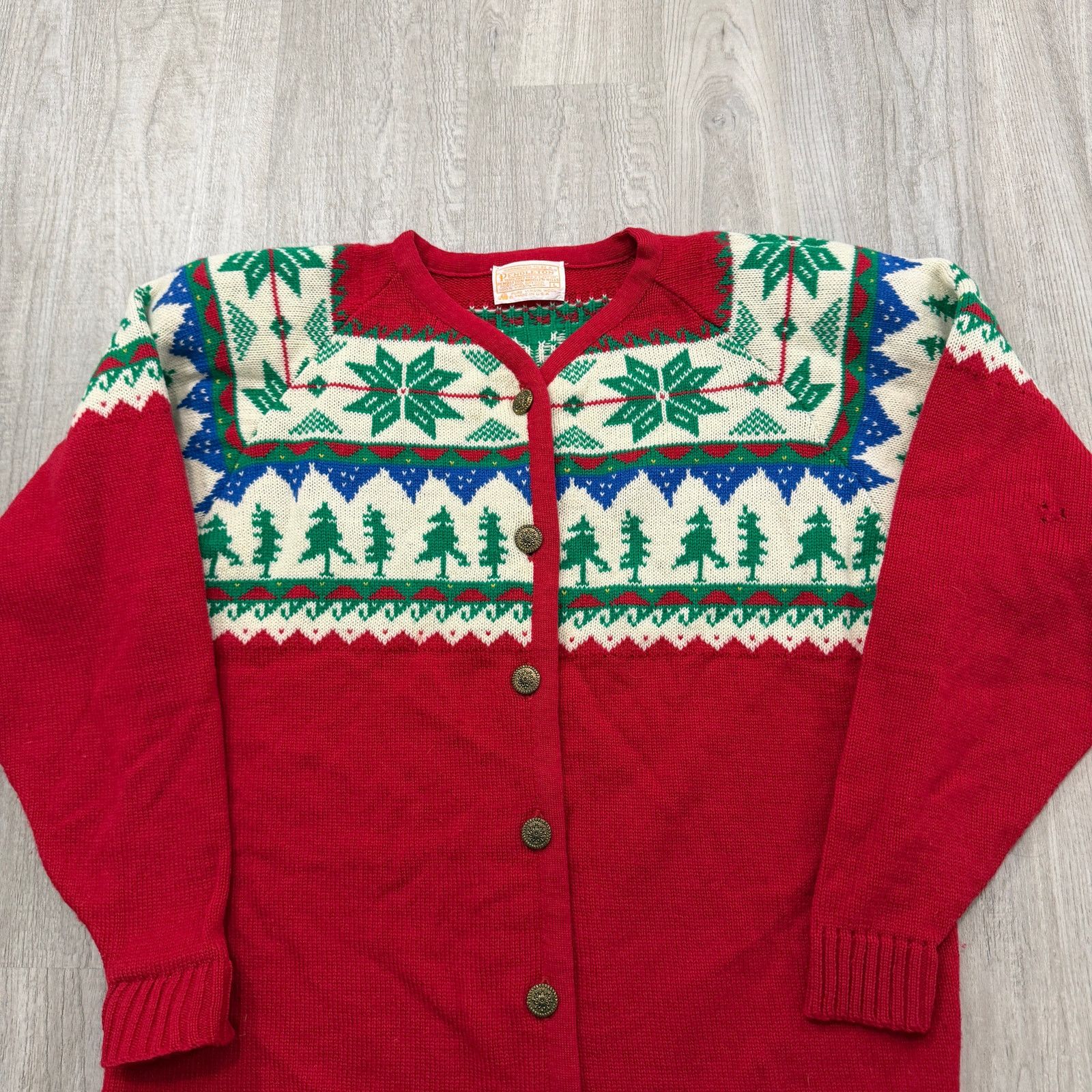 Pendleton Vintage Pendleton Cardigan Sweater Womens Large Christmas Size L / US 10 / IT 46 - 2 Thumbnail