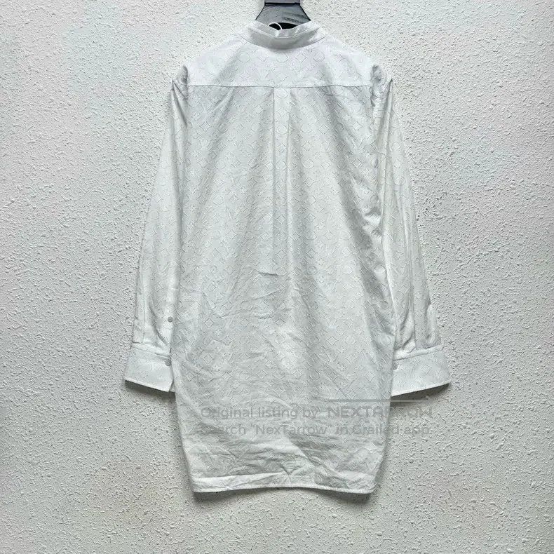 Louis Vuitton Louis Vuitton White Full Embroidered LOGO Shirt Size XS / US 0-2 / IT 36-38 - 2 Thumbnail