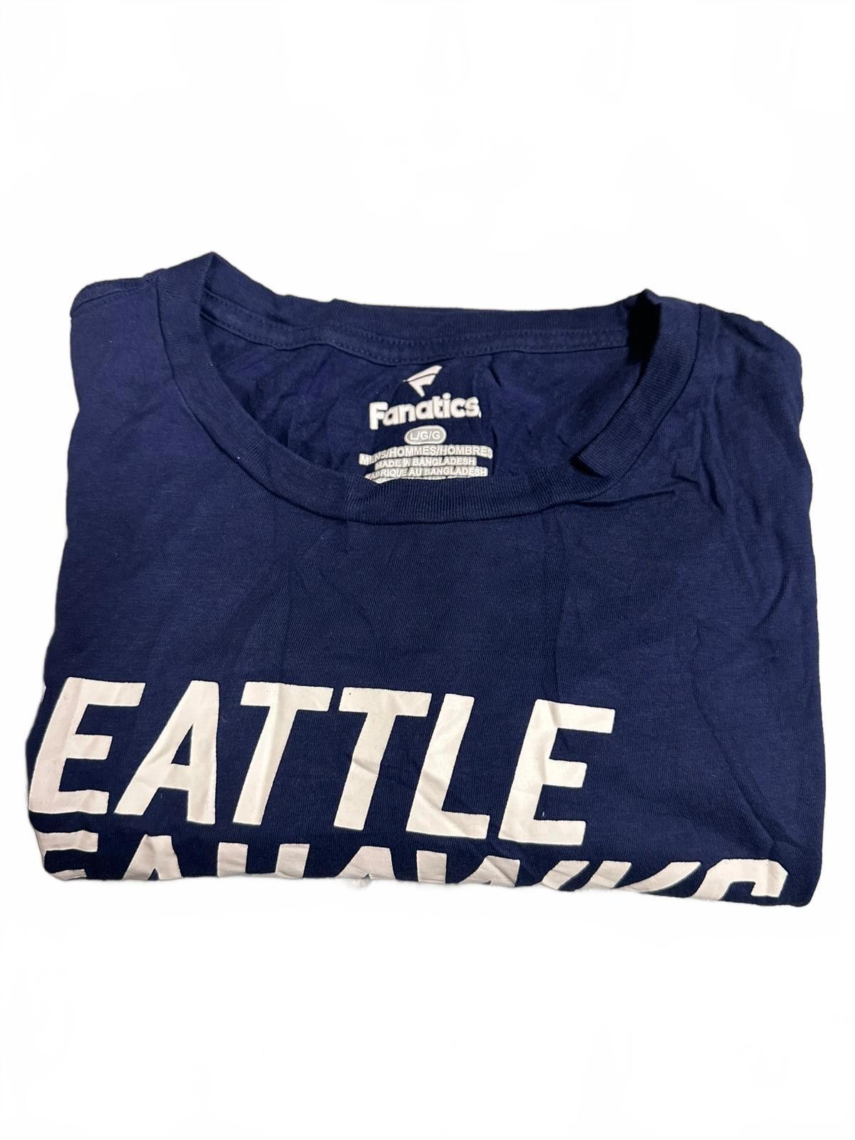 Designer Seattle Seahawks Fanatics T-Shirt - Navy Blue Size US L / EU 52-54 / 3 - 5 Thumbnail