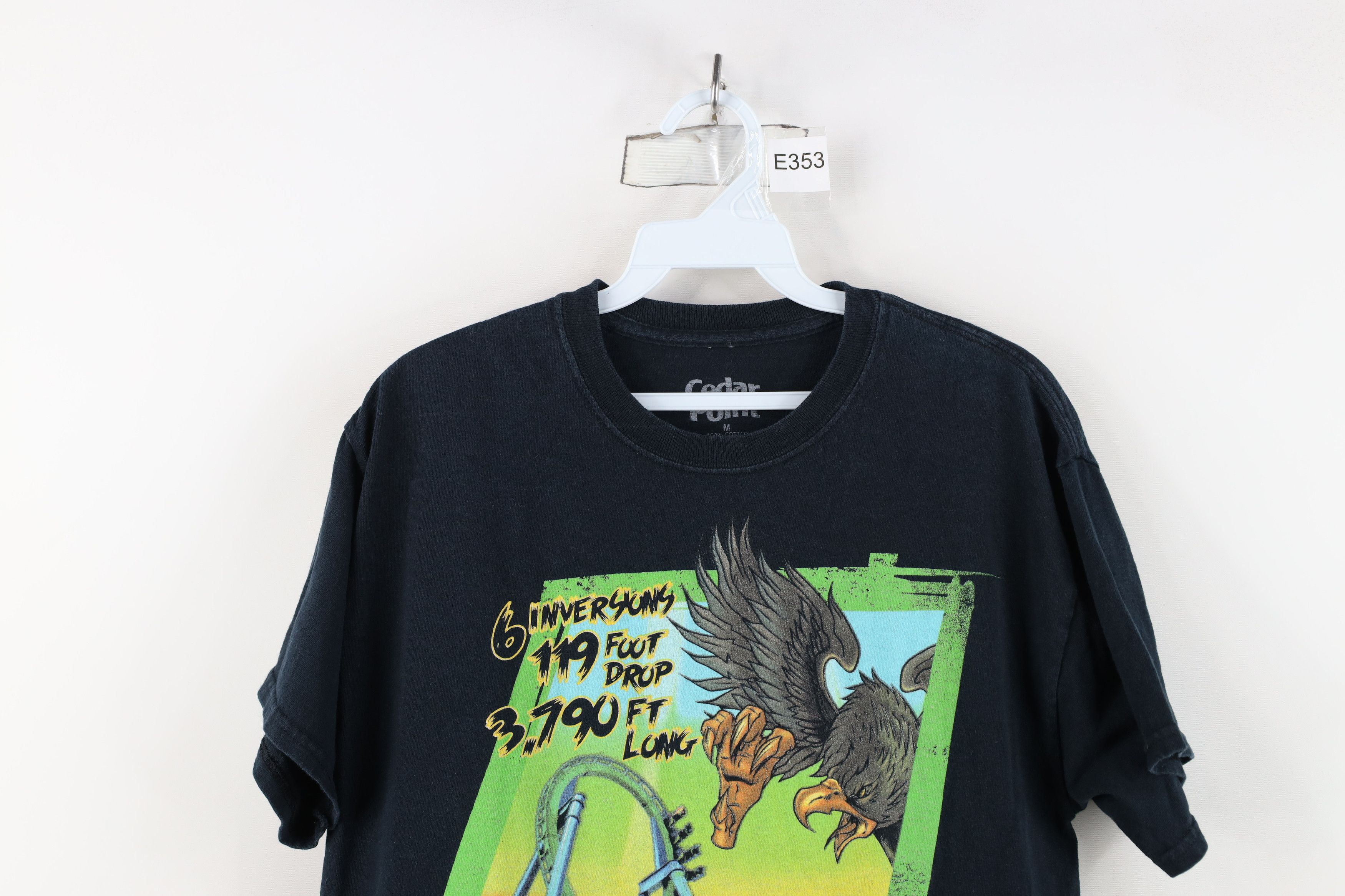 Vintage Y2K Cedar Point Amusement Park Raptor Roller Coaster T-Shirt Size US M / EU 48-50 / 2 - 2 Thumbnail