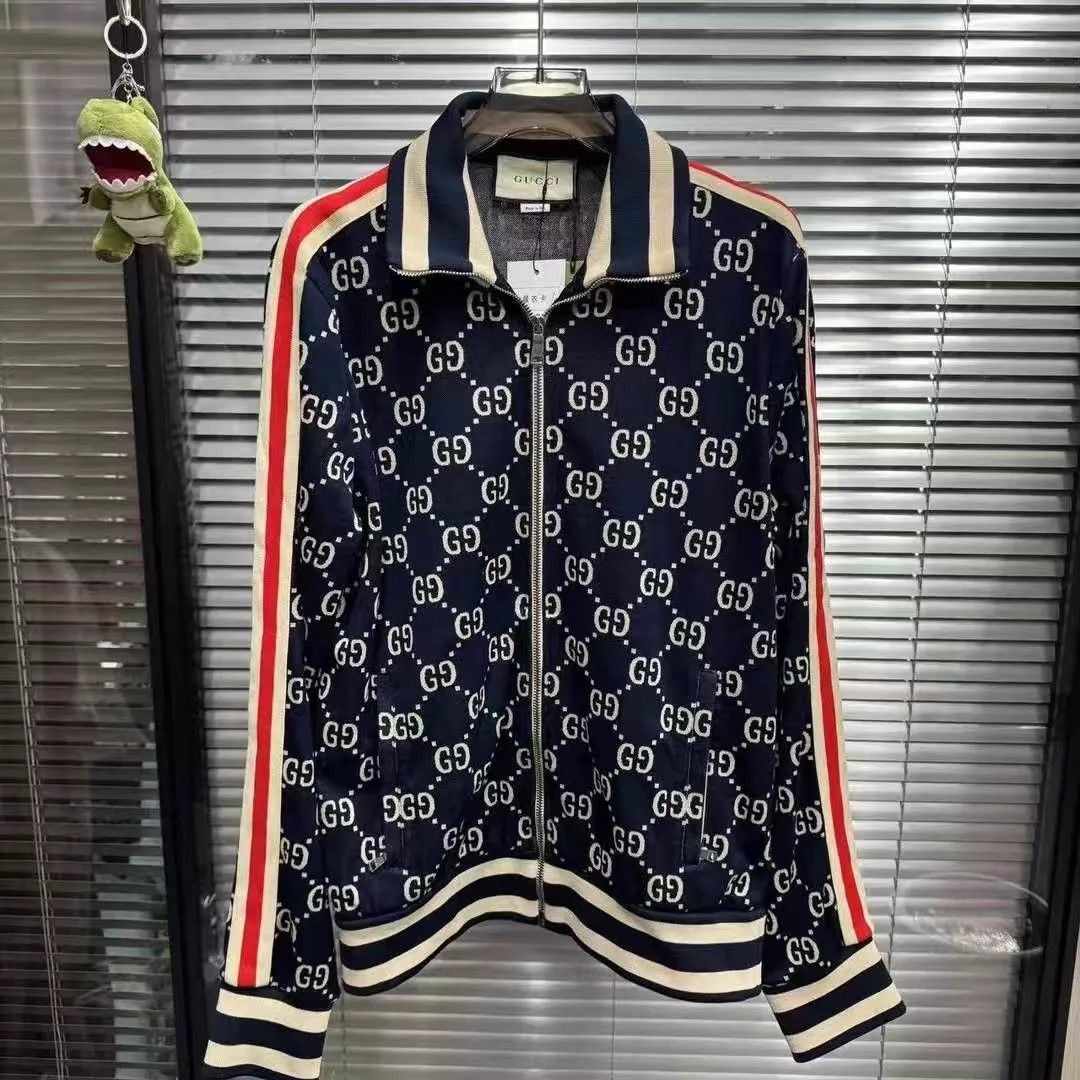 Gucci Gucci blue red GG all over school uniform jacket M Size M / US 6-8 / IT 42-44 - 1 Thumbnail