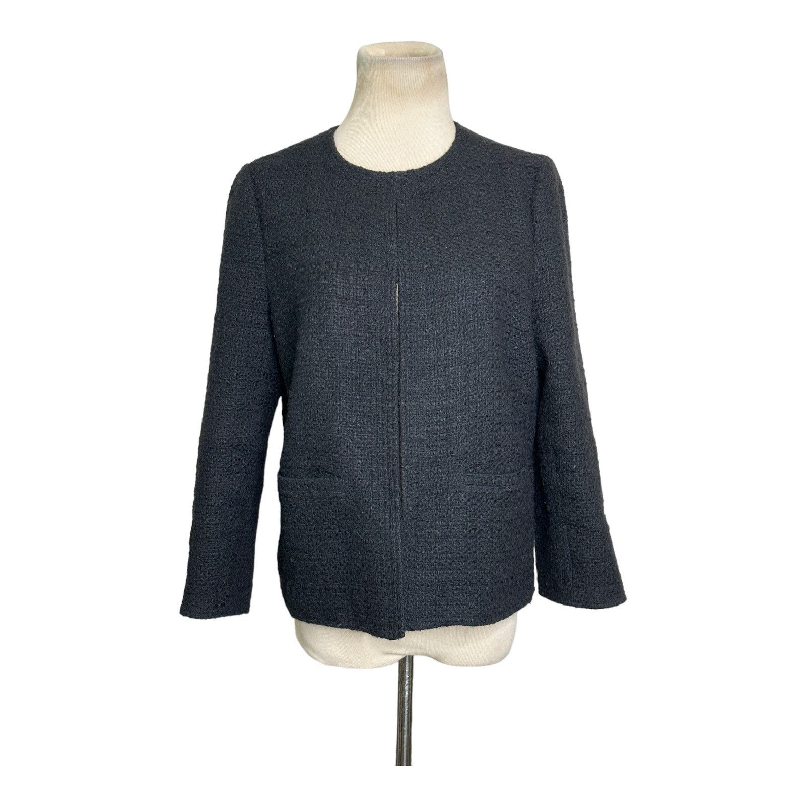 Vince Vince. black woven long sleeves blazer jacket size 10 Size L / US 10 / IT 46 - 14 Thumbnail