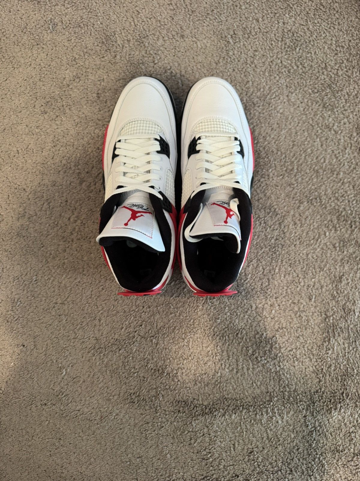 Jordan Brand Air Jordan 4 Retro Red Cement Size US 12 / EU 45 - 4 Thumbnail