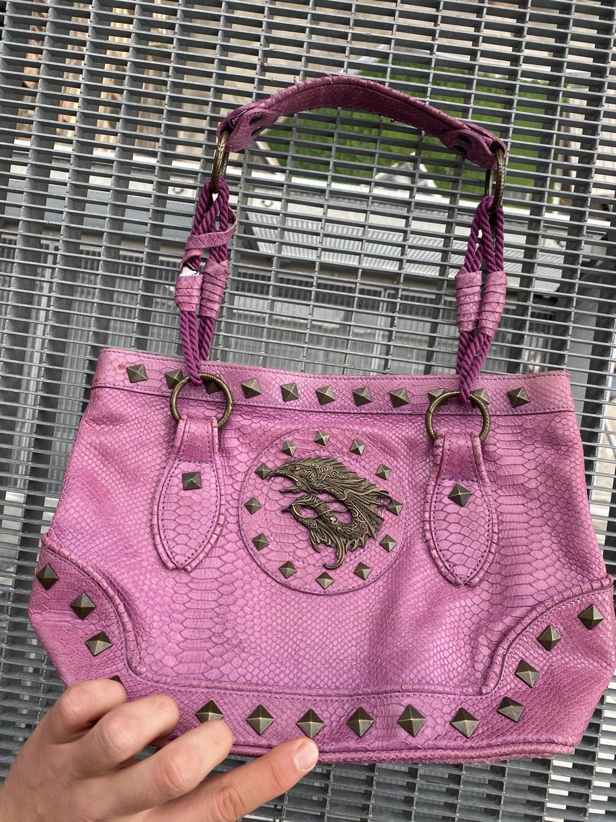 Just Cavalli Vintage Just Cavalli Snake Skin Rare Metal Handbag Size ONE SIZE - 5 Thumbnail