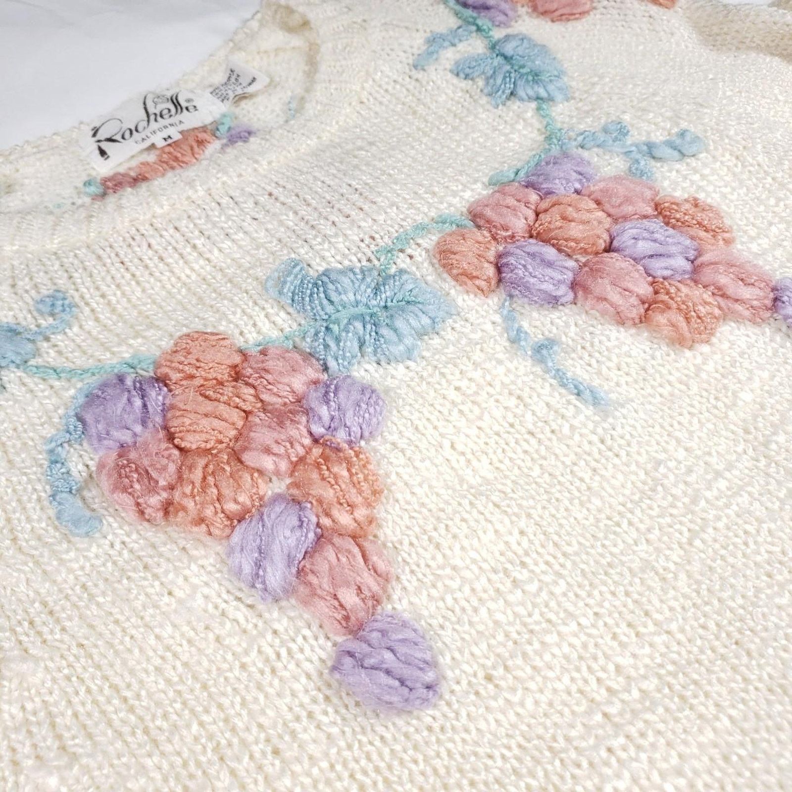 Vintage Vintage 70s Rochelle California Womens Knitted Sweater 3D Size M / US 6-8 / IT 42-44 - 4 Thumbnail