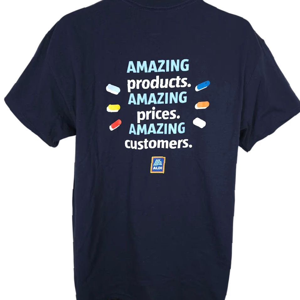 Gildan Aldi T Shirt Mens Size Large Blue Amazing Shopping Grocery Store Size US L / EU 52-54 / 3 - 3 Thumbnail