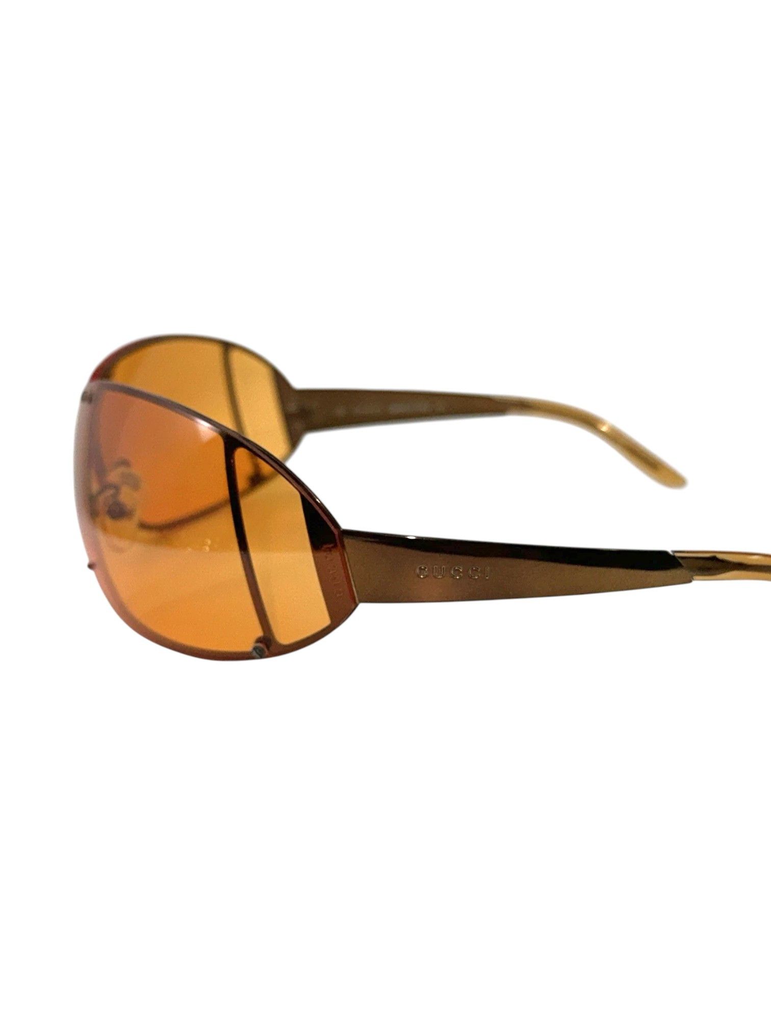 Gucci Gucci GG 1652/S Amber Shield Sunglasses Size ONE SIZE - 3 Thumbnail