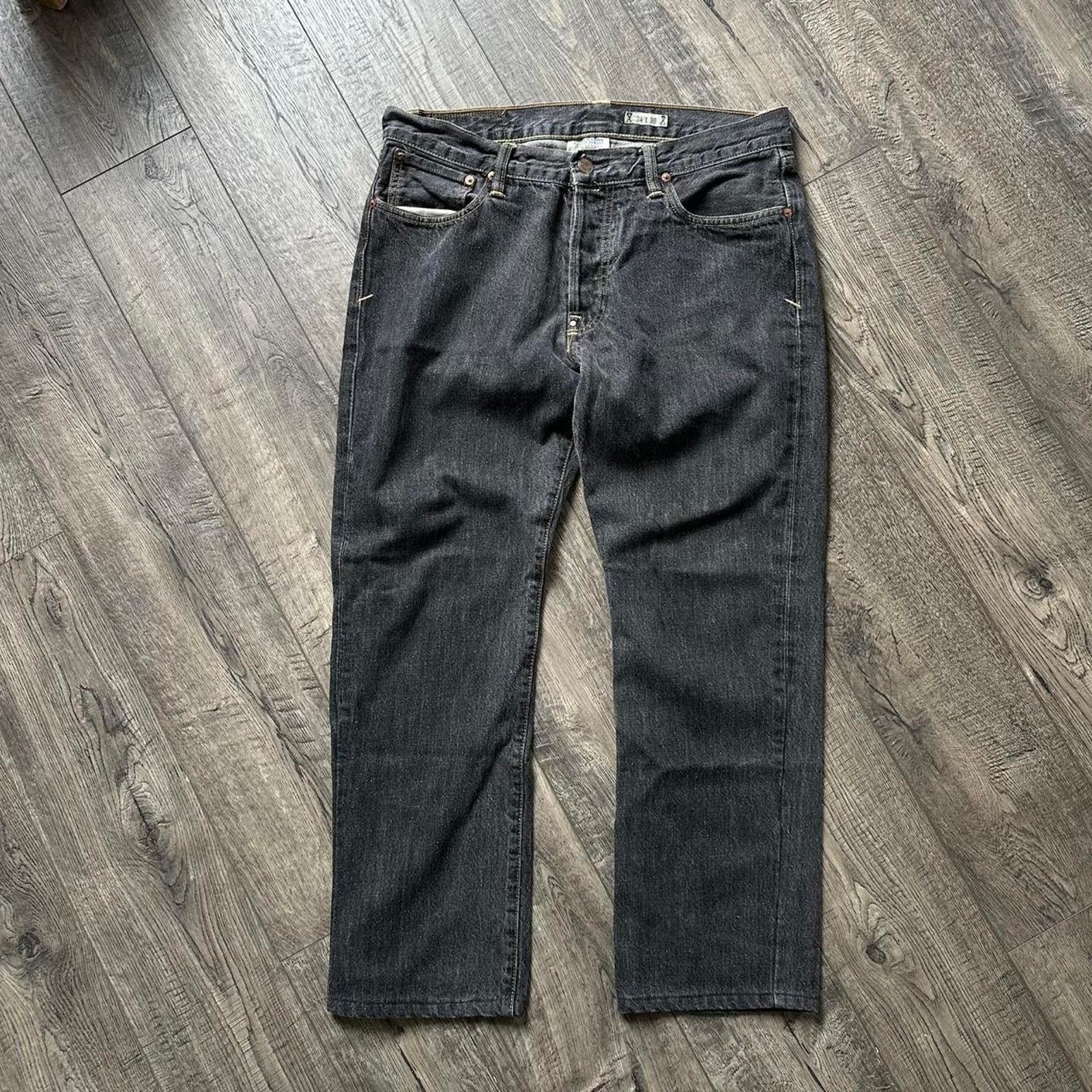 Polo Ralph Lauren × Vintage Black Faded Dark Denim Polo Ralph Lauren Jeans Straight Jean Size US 32 / EU 48 - 4 Thumbnail