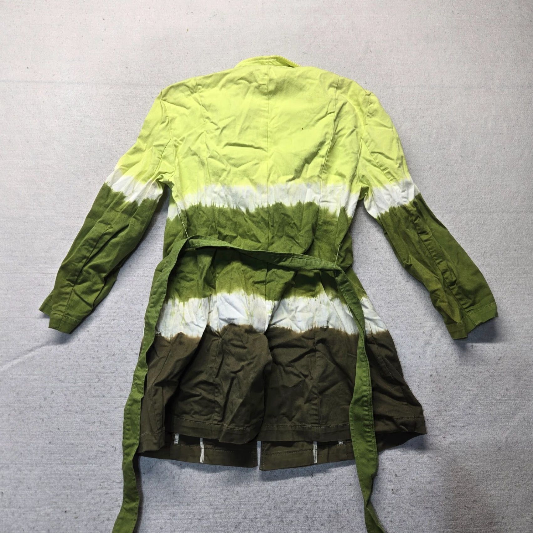 Vintage INC International Concepts Jacket Women M Green Lightweight Front Clip Closure, Medium, Cotton Blend, Fall Spring Summer, Overcoat, Jacket Womens Size M / US 6-8 / IT 42-44 - 7 Thumbnail