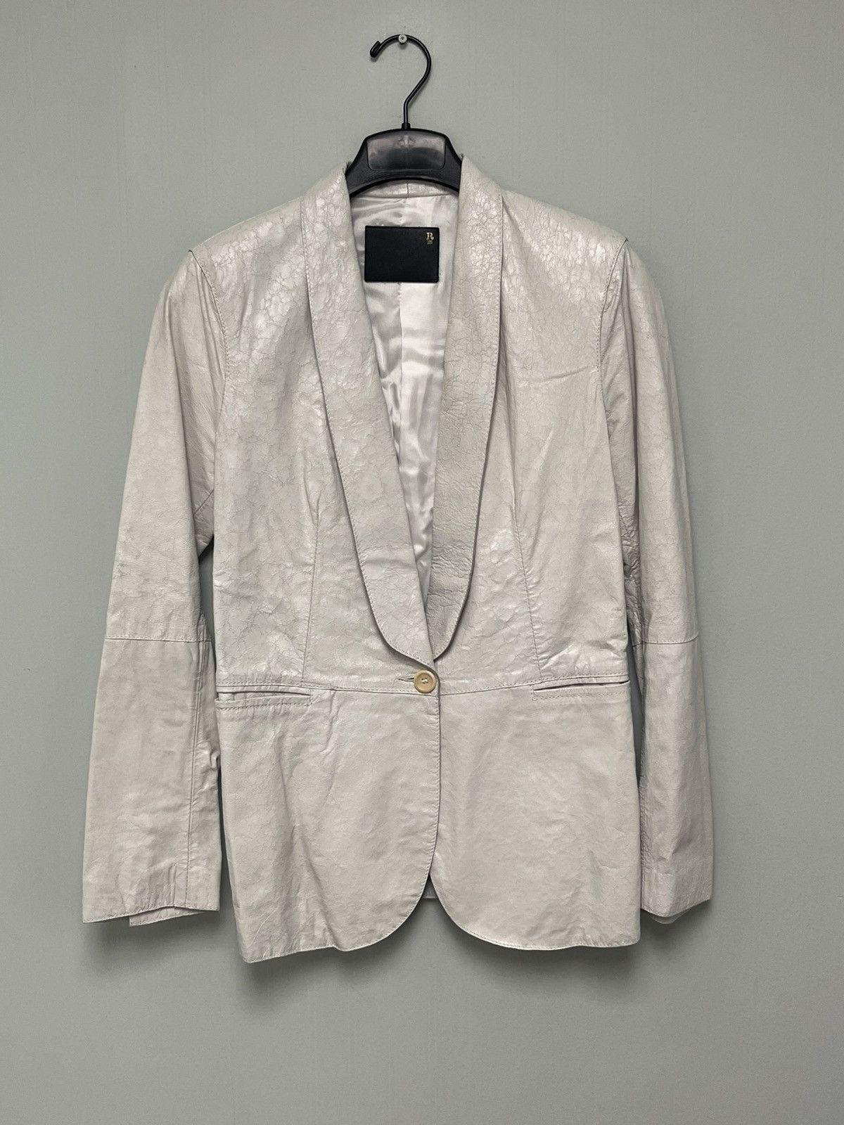 R13 Crackle effect leather blazer medium Size M / US 6-8 / IT 42-44 - 2 Thumbnail