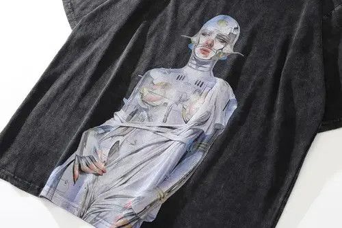 VIBE Oversized T-Shirt V Robot Graphic Print Size US L / EU 52-54 / 3 - 1 Thumbnail