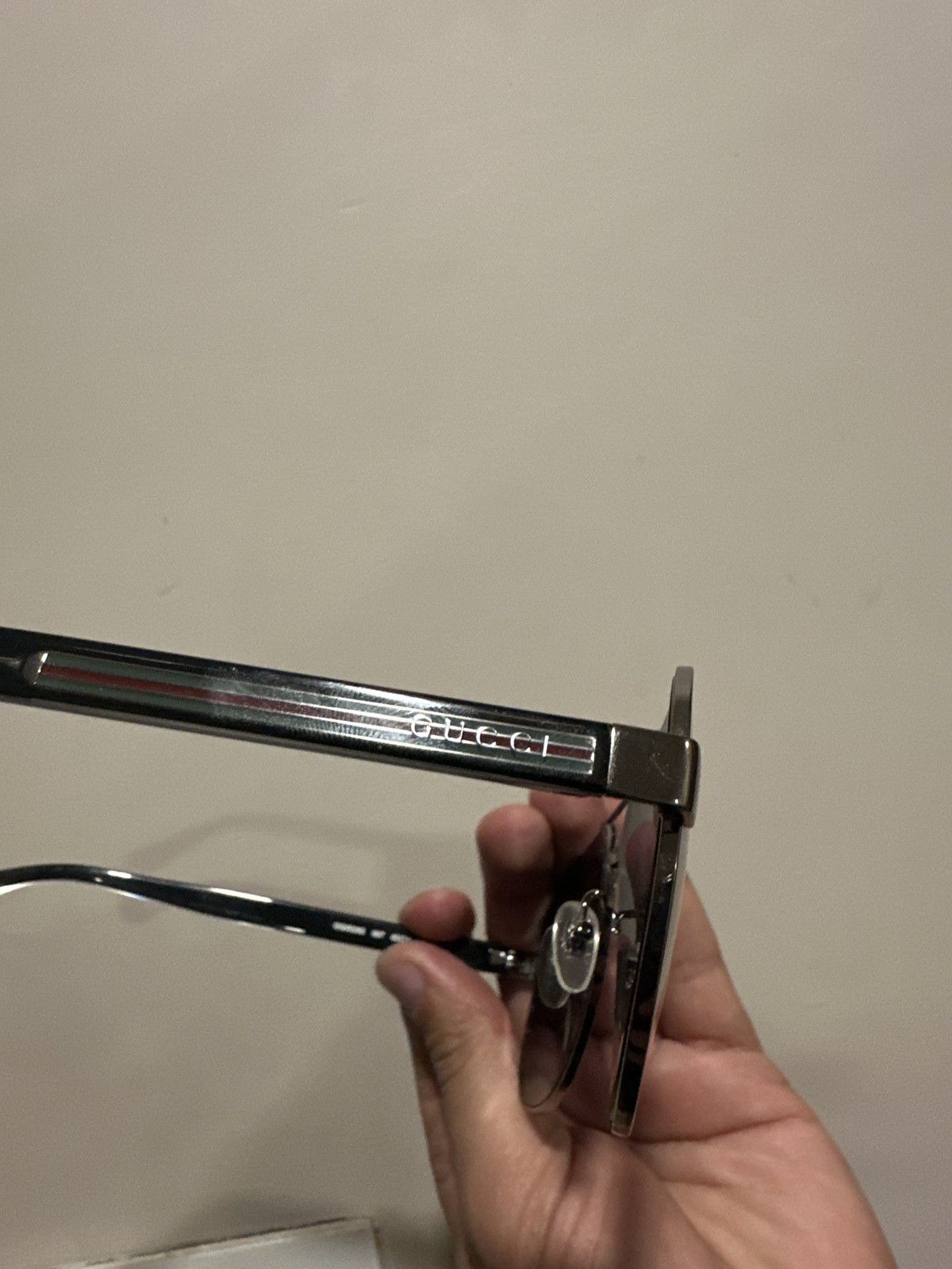Gucci Gucci Aviator Sunglasses – Silver Frame / Grey Lenses Size ONE SIZE - 10 Thumbnail