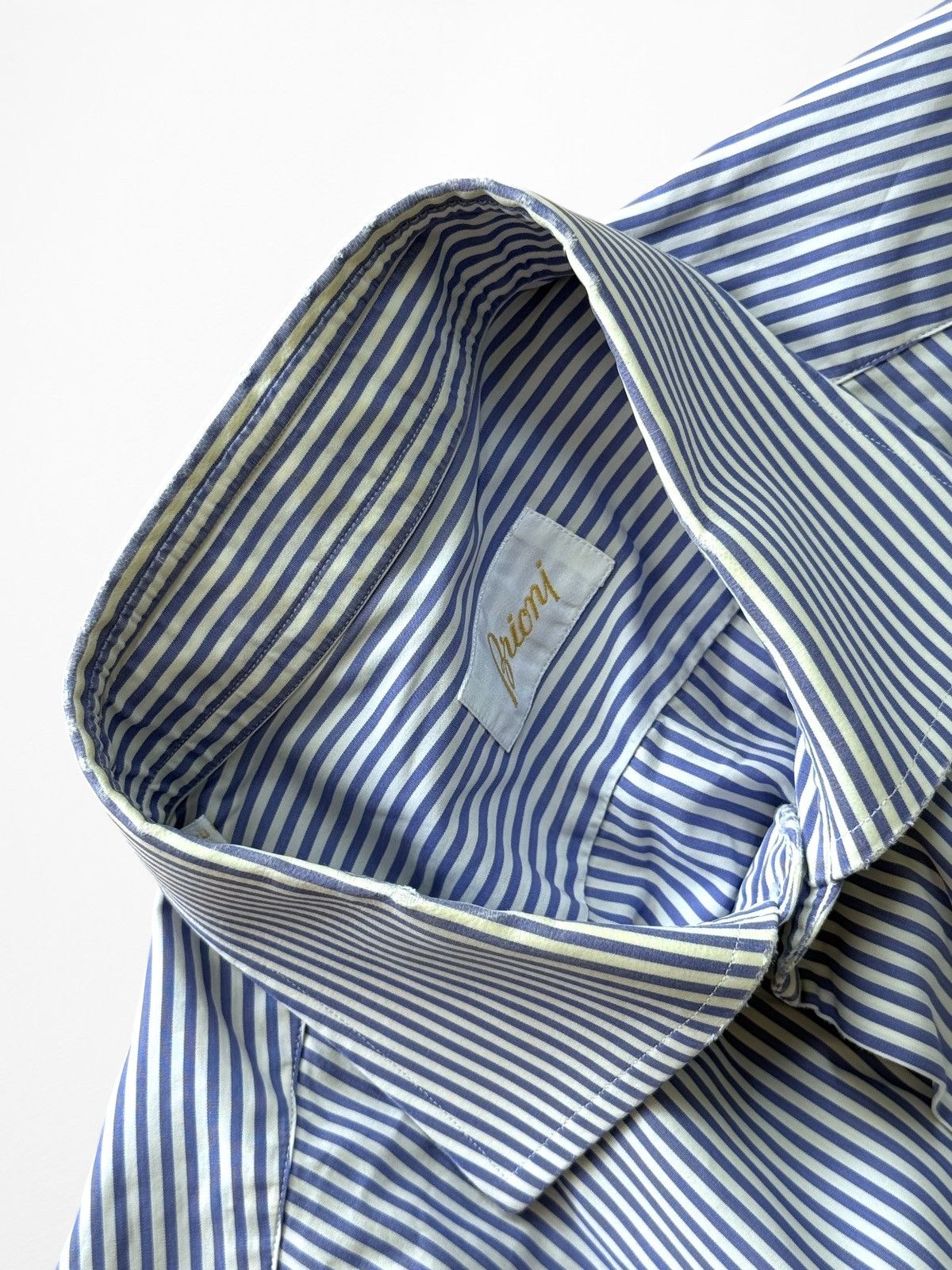 Brioni Brioni Tailored ls Oxford striped shirt Size US L / EU 52-54 / 3 - 6 Thumbnail