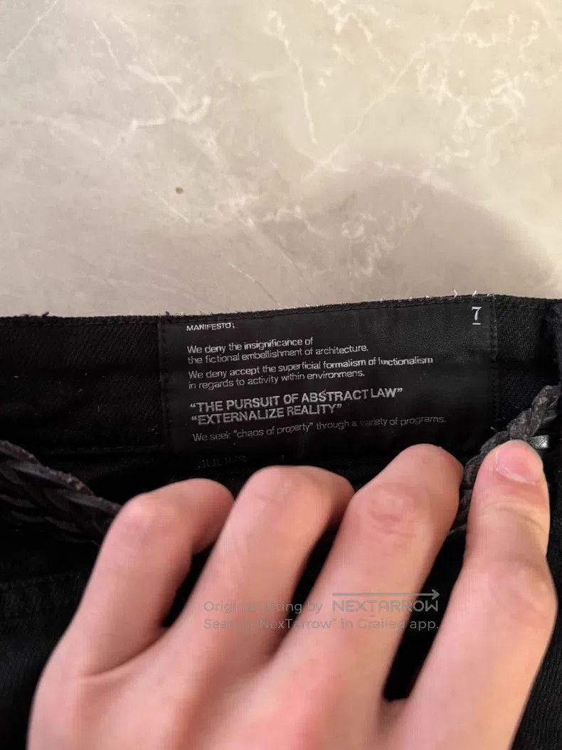 Julius Julius size:1 Three-dimensional Spiral Cut Distressed Pant Size US 26 / EU 42 - 3 Thumbnail