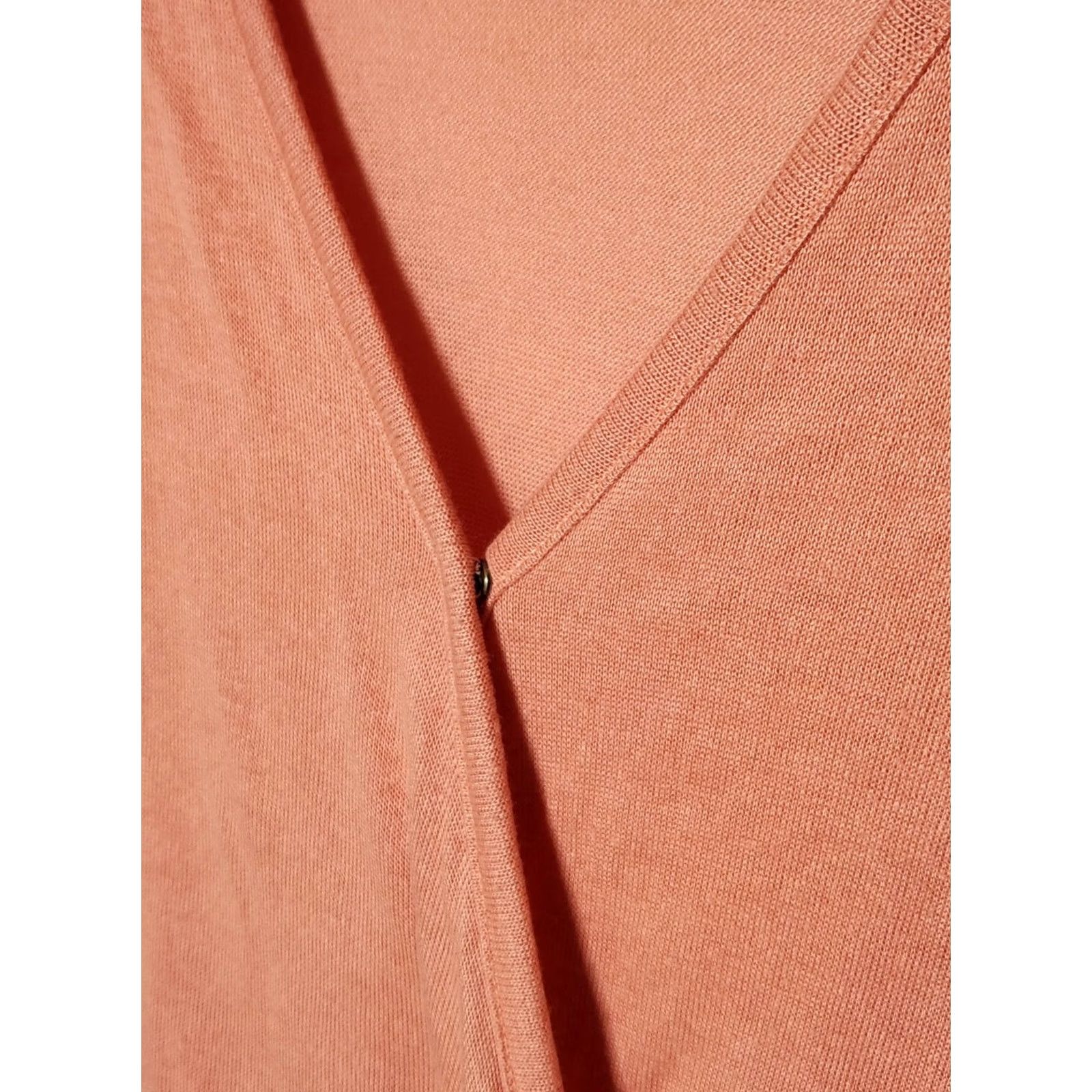Free People Free People Womens S Hoffman Surplice Tee Short Sleeve Shirt Drape Blouse Coral Size S / US 4 / IT 40 - 3 Thumbnail