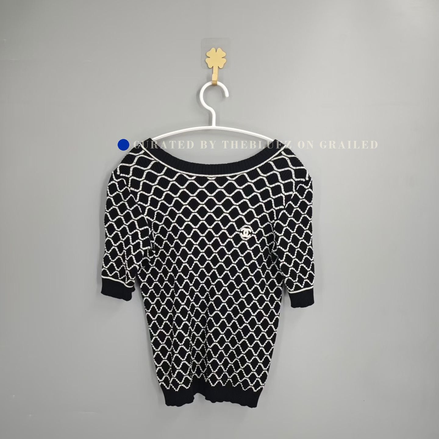 Chanel Chanel Black White Quilted Short Dress Size XS / US 0-2 / IT 36-38 - 1 Thumbnail