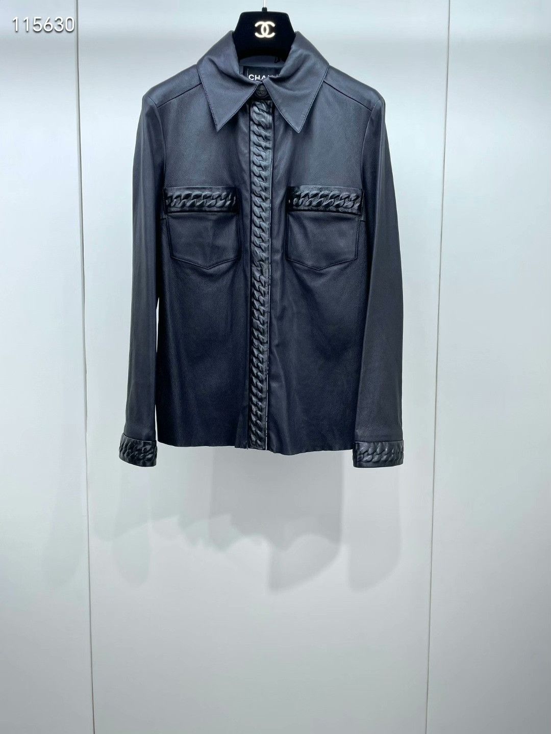 Chanel Chanel Black Shirt Leather Jacket Size XS / US 0-2 / IT 36-38 - 1 Thumbnail