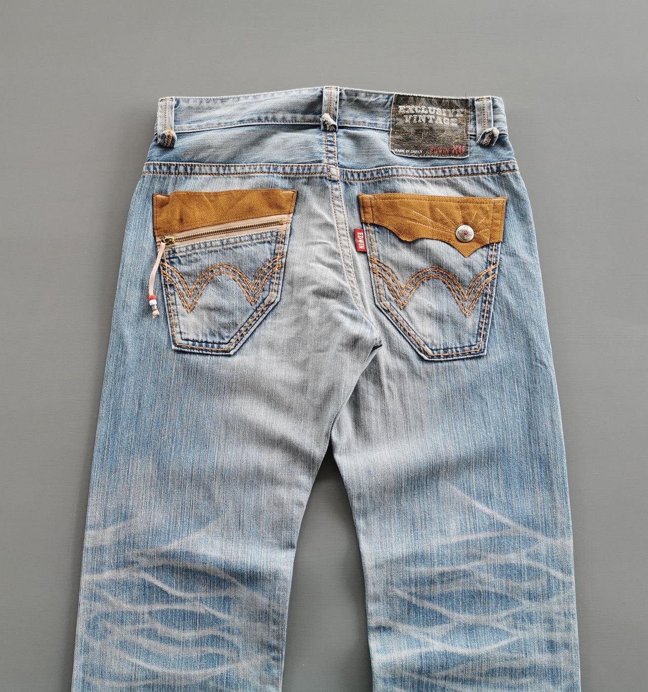 Edwin Edwin 423XVS Light Blue Distressed Denim Jeans Size US 34 / EU 50 - 8 Thumbnail