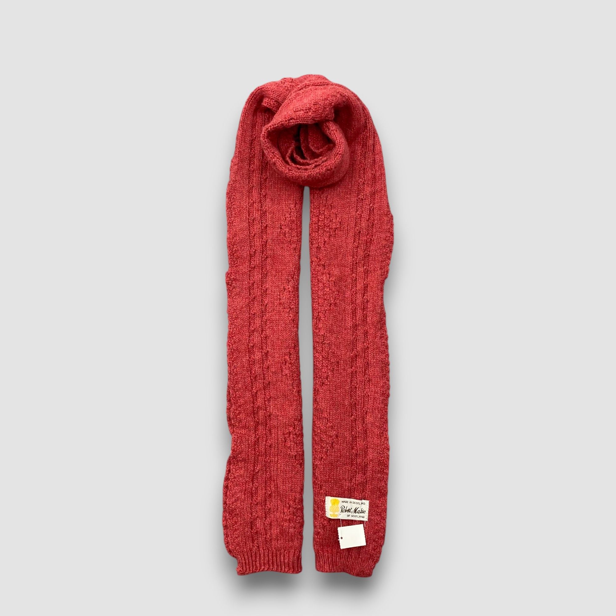 Japanese Brand Vintage Robert Mackie Scarf Muffler Ribbed Knit Wool Scarves Size ONE SIZE - 1 Thumbnail