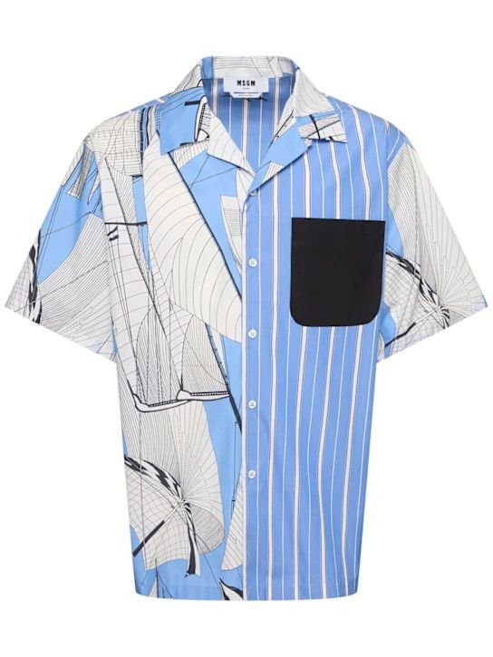 o1lsvrm0425 Cotton Shirt in Light Blue