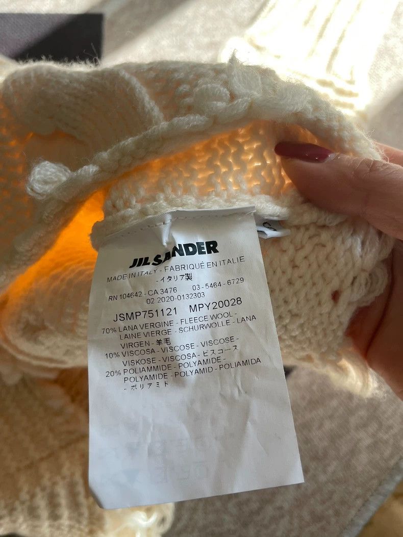 Other Jil Sander Short High Ribbed Crocheted Wool Sweater Size S / US 4 / IT 40 - 6 Thumbnail