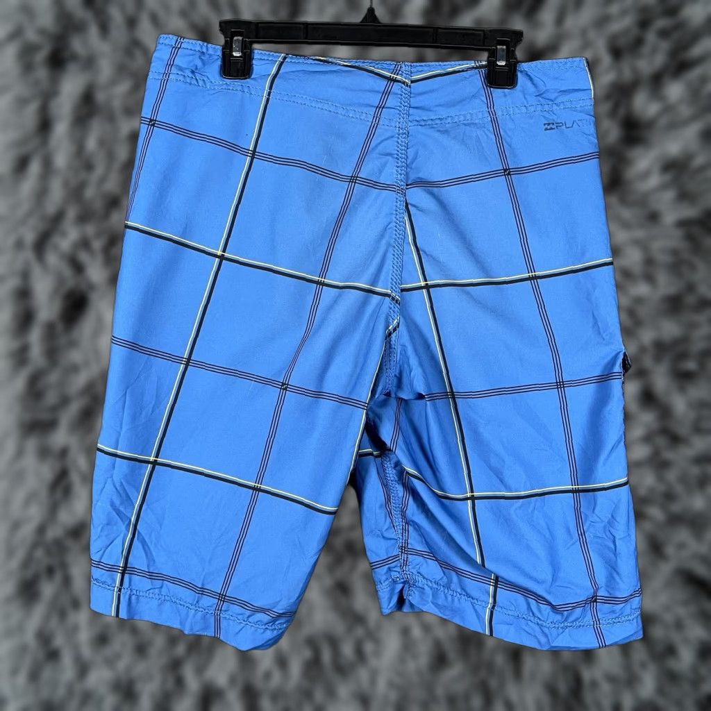 Billabong Billabong Board Shorts Mens 34 Blue Plaid Quick Dry Drawstring Pocket Surf Trunks Size US 34 / EU 50 - 1 Thumbnail