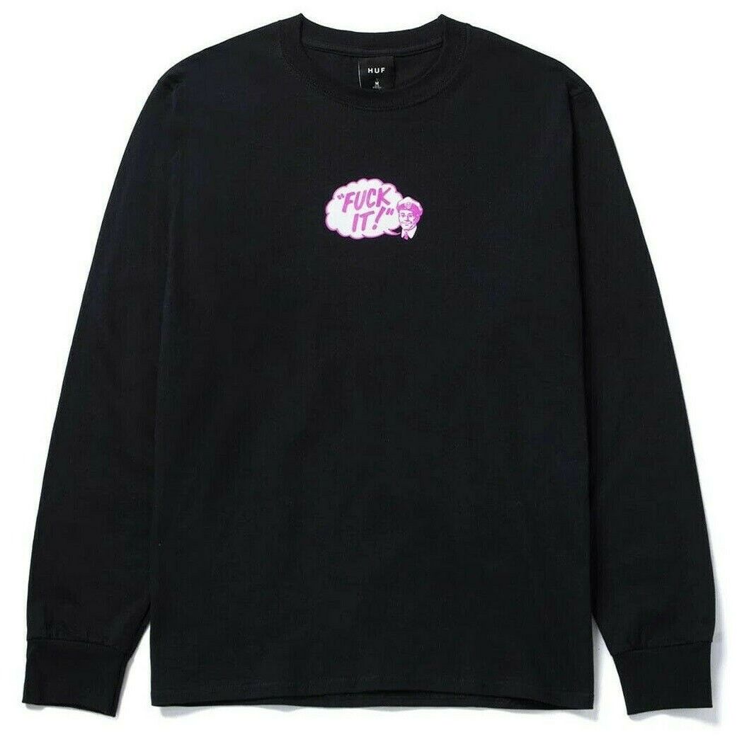 Huf HUF Men's Special Delivery Long Sleeve Tee T-Shirt - Black Size US S / EU 44-46 / 1 - 1 Thumbnail