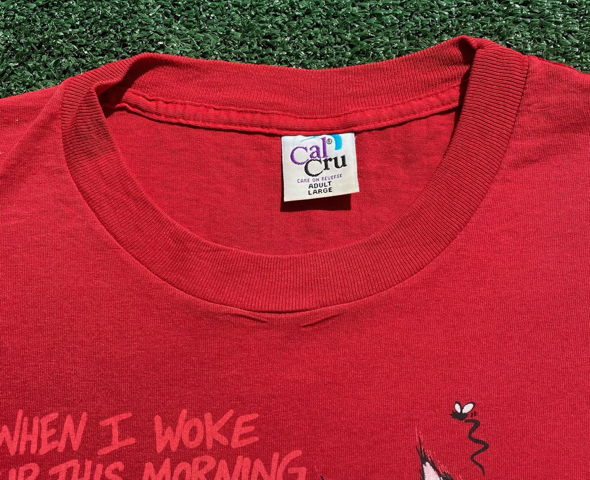 Vintage 80’s Humor On My Last Nerve Hog Red T-Shirt Men’s Size Large Size US L / EU 52-54 / 3 - 4 Thumbnail
