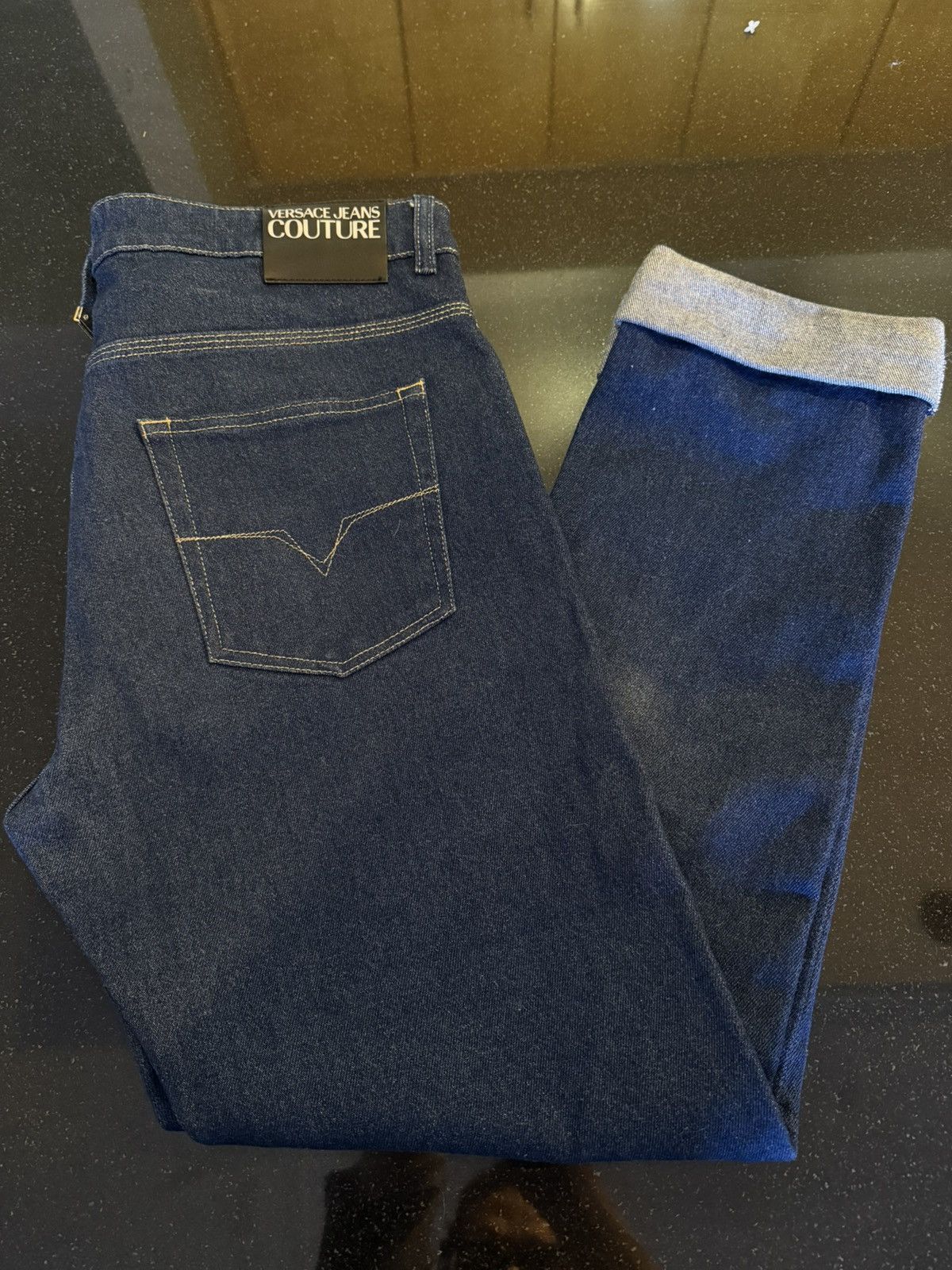 Versace Jeans Couture Versace Jeans Couture blue raw denim jeans Size US 34 / EU 50 - 1 Thumbnail
